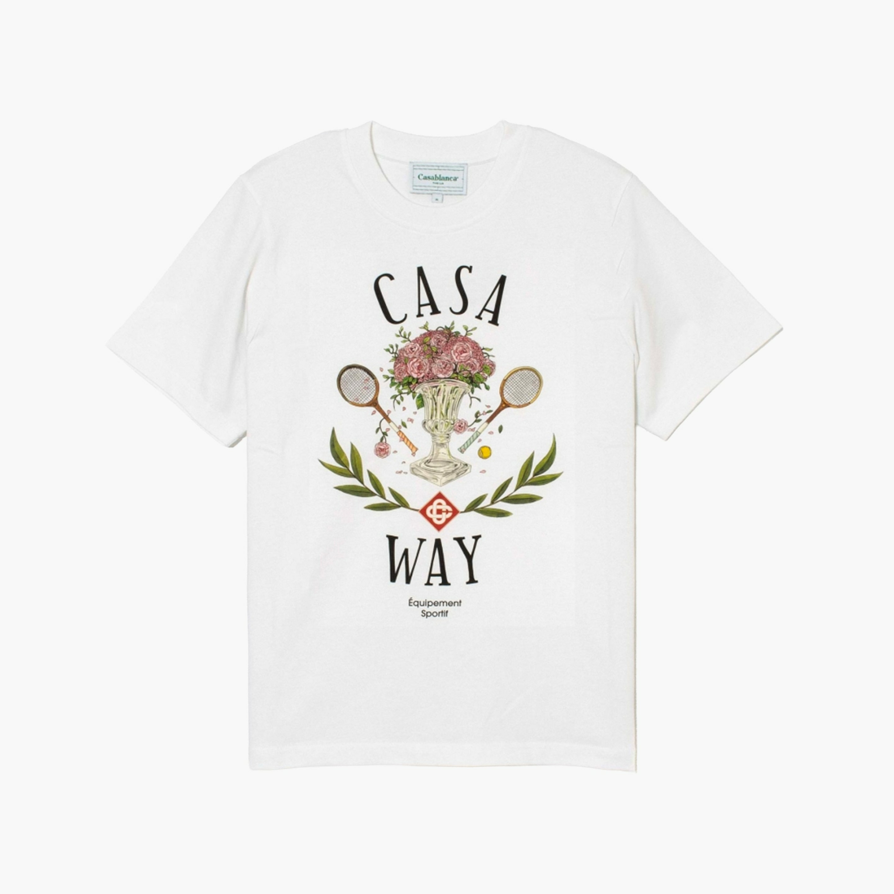 Casablanca T-Shirt Tennis Club Way Blanc