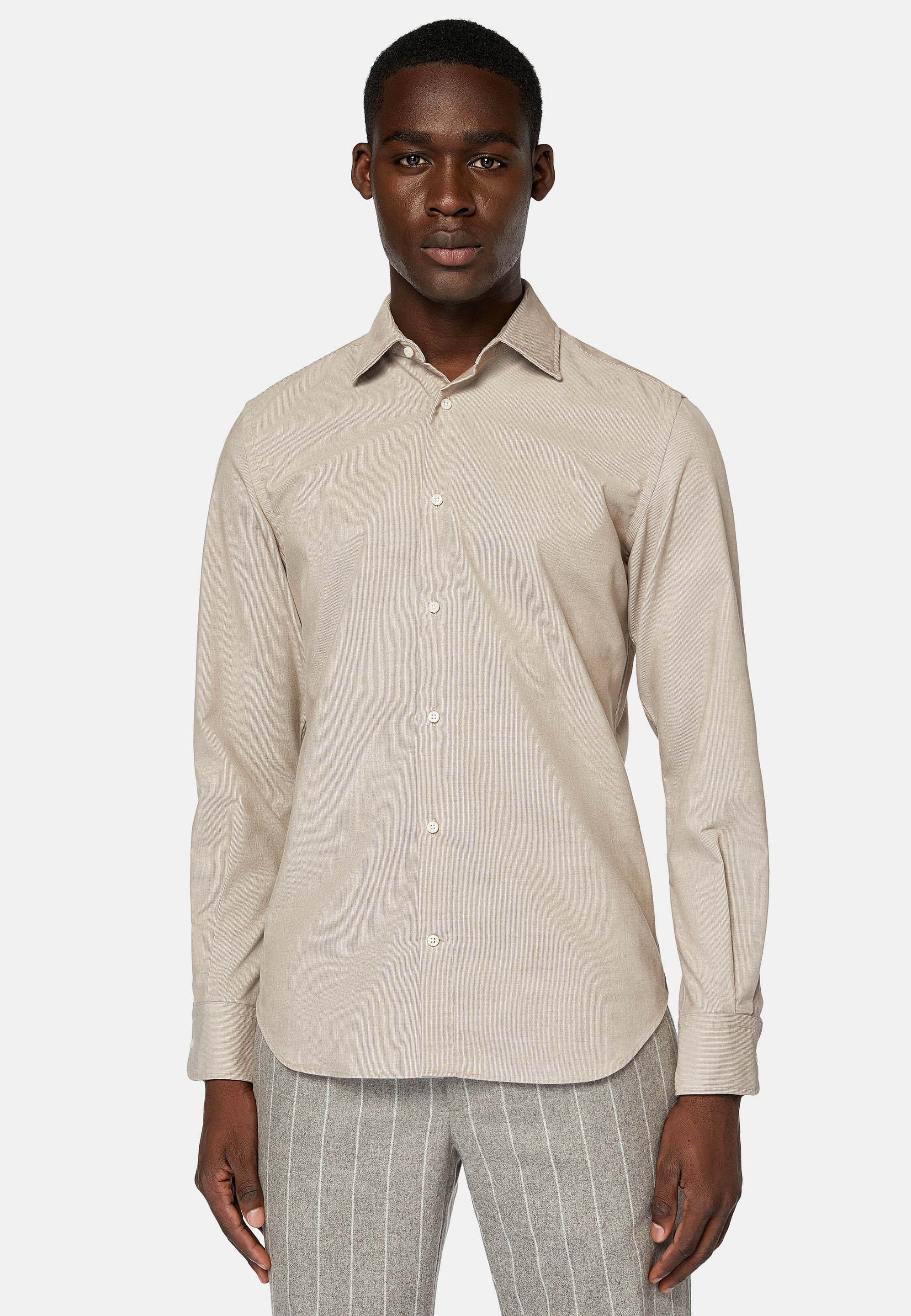 Chemise En Velours De Coton Regular Fit