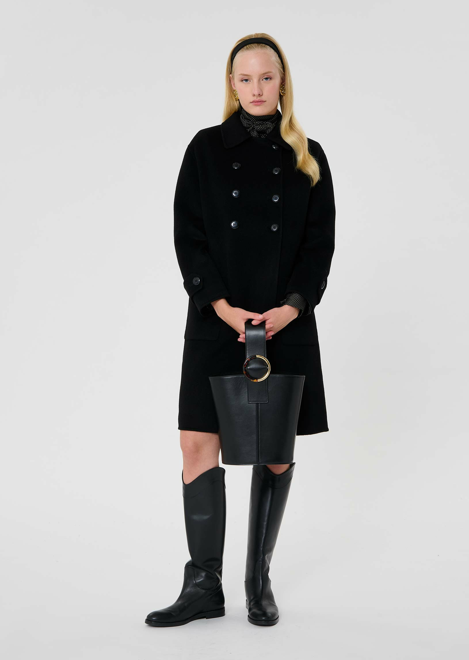 Manteau Maeline-Noir en Laine