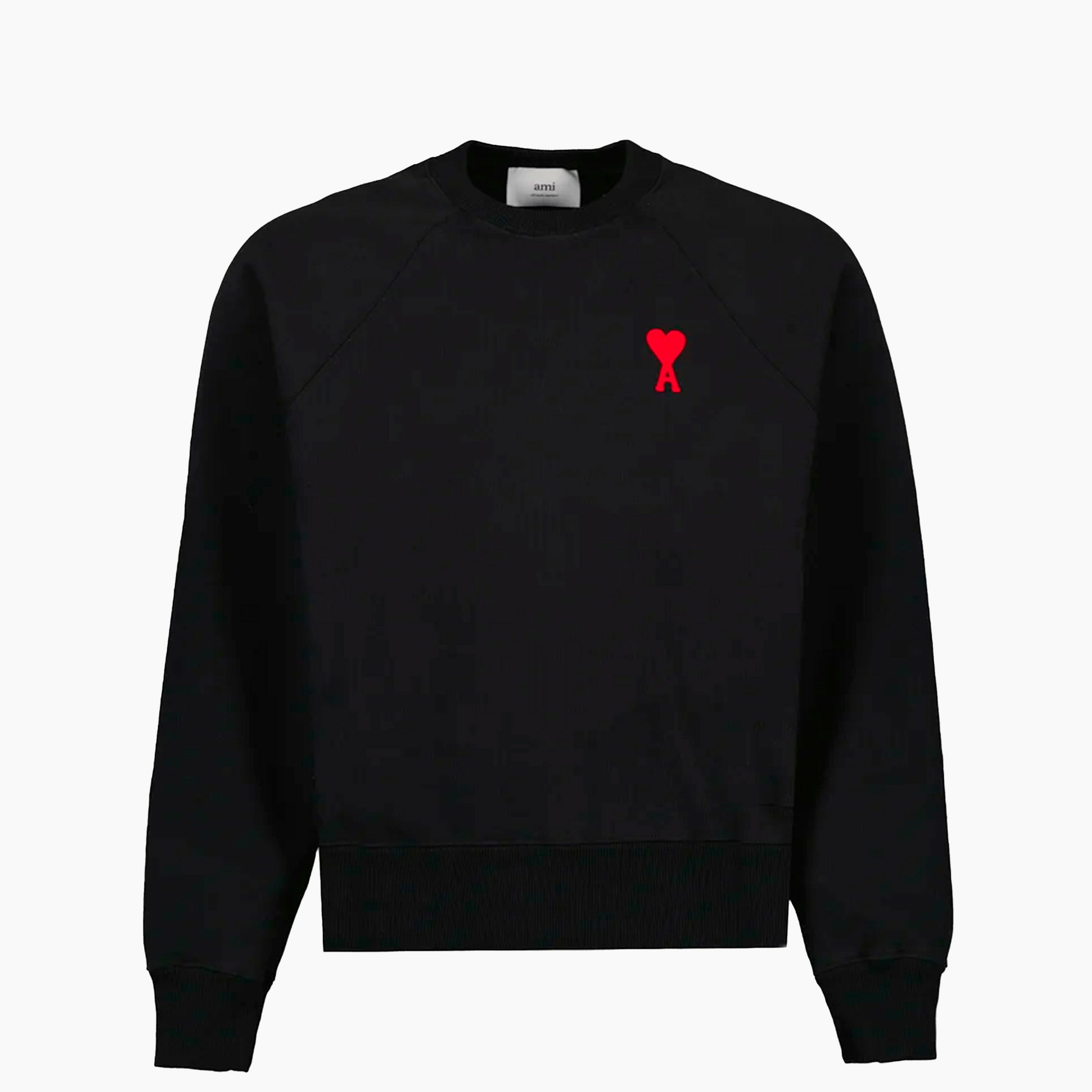 Ami Paris Pull Ami de Coeur Rouge Noir