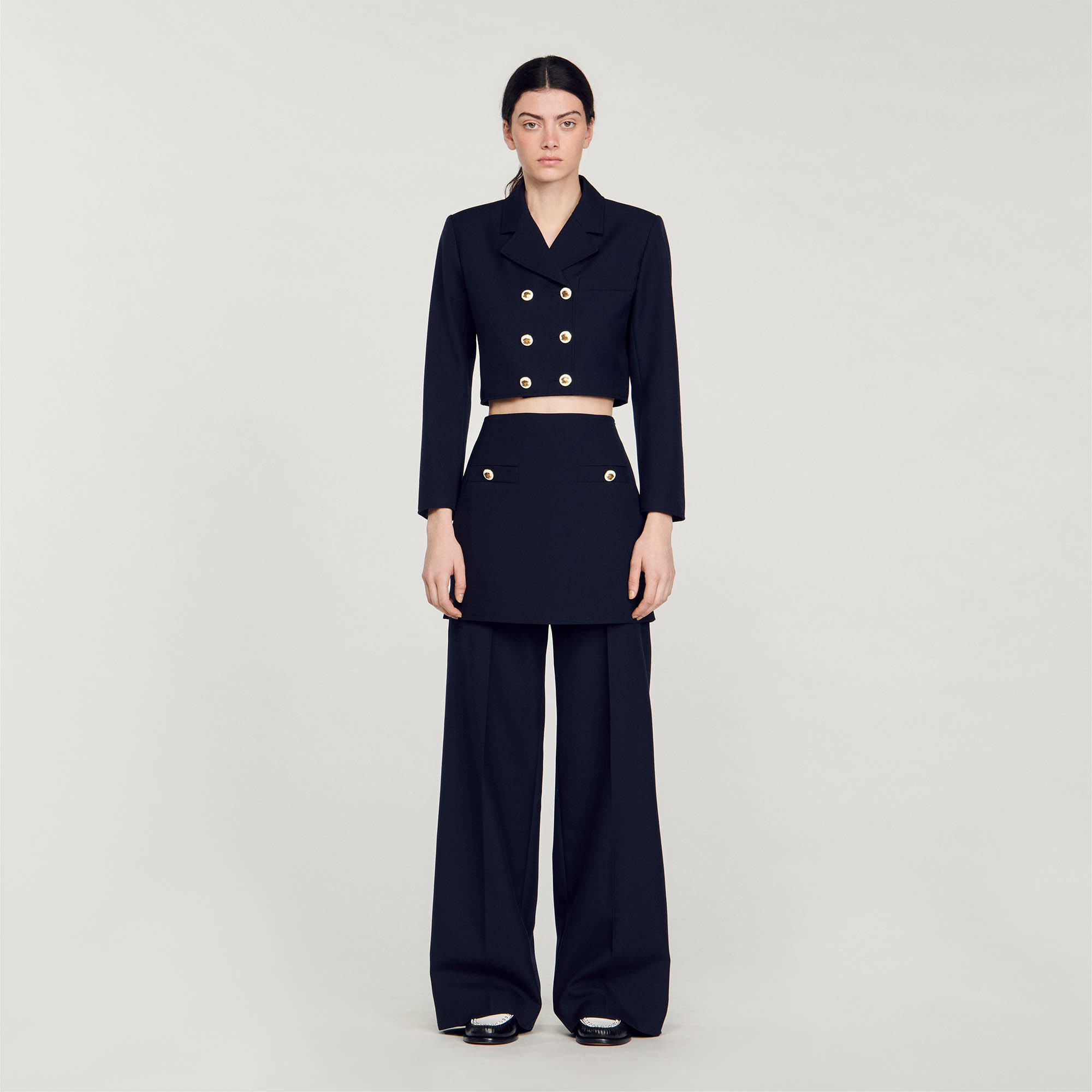 Veste courte à double boutonnage