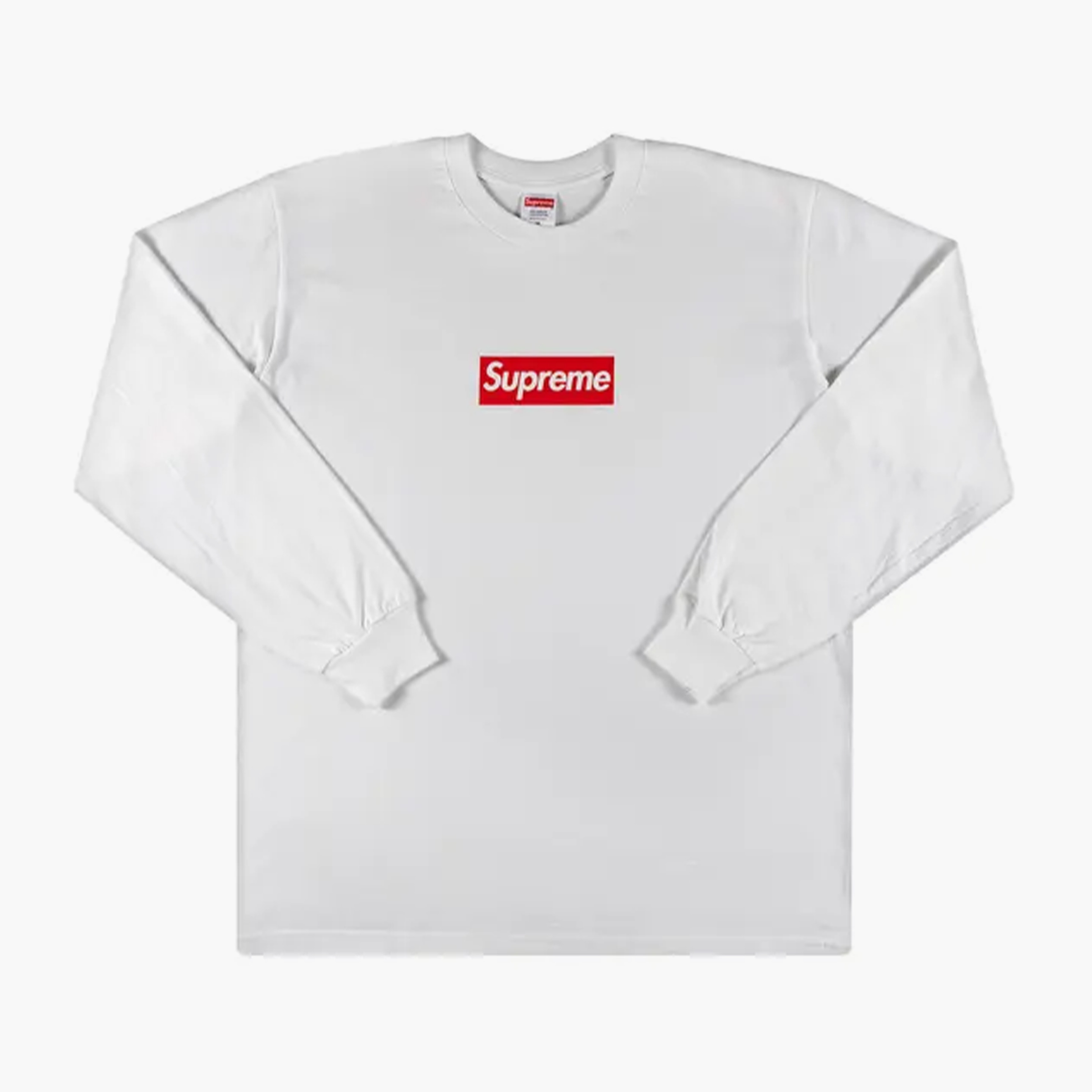 Supreme T-Shirt Manches Longues Box Logo Blanc