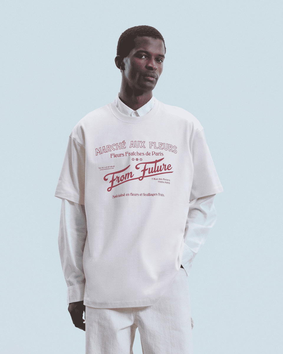 T-shirt Col Rond Marché Aux Fleurs