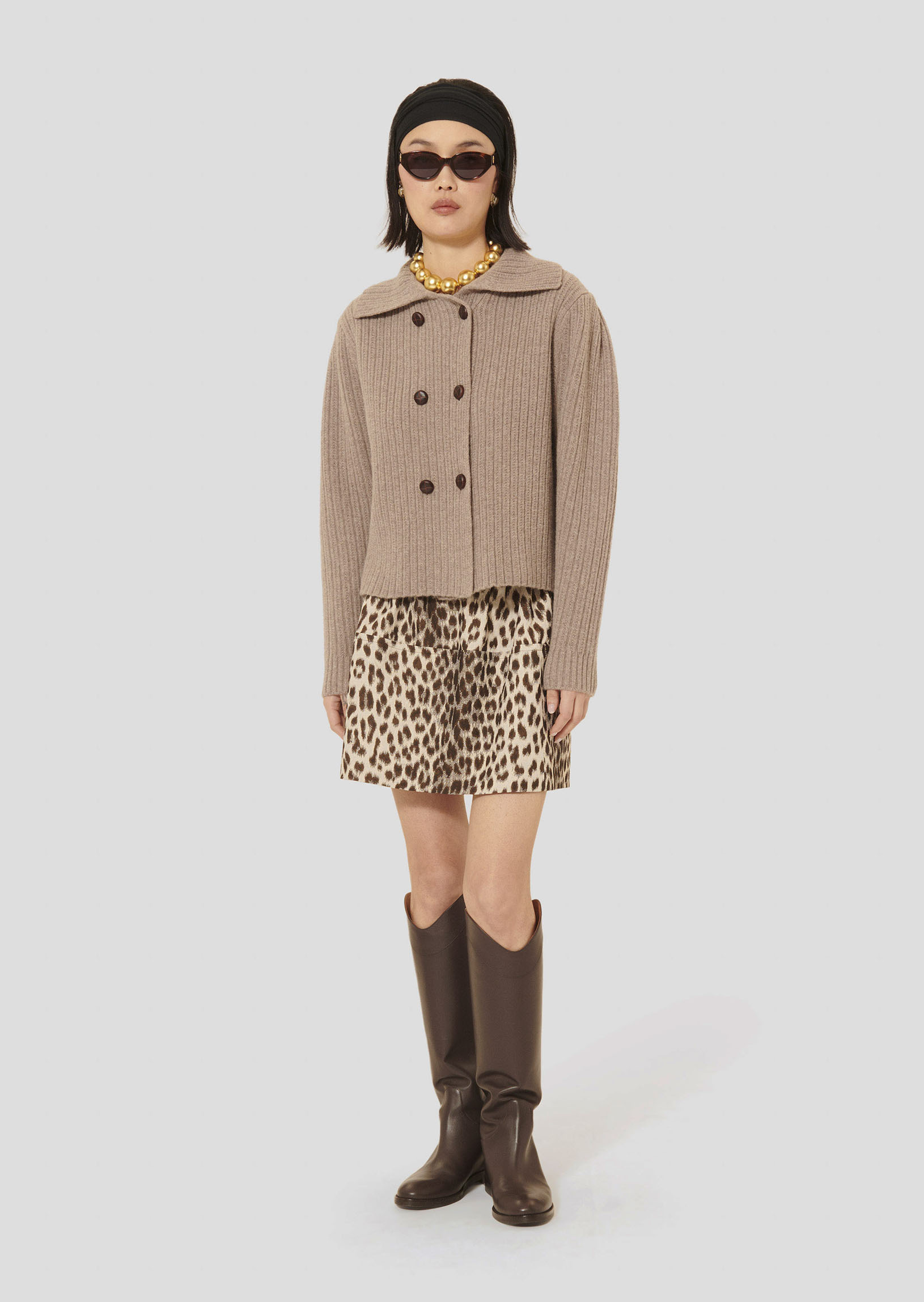 Gilet Goldie-Noisette en Laine