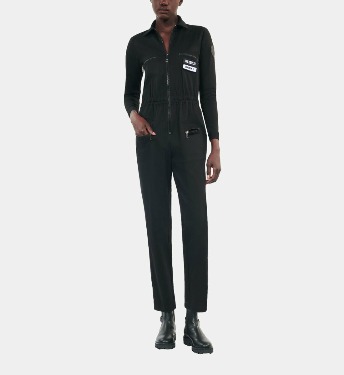 Combinaison The Kooples X Carolina Ritzler Noire En Coton Femme