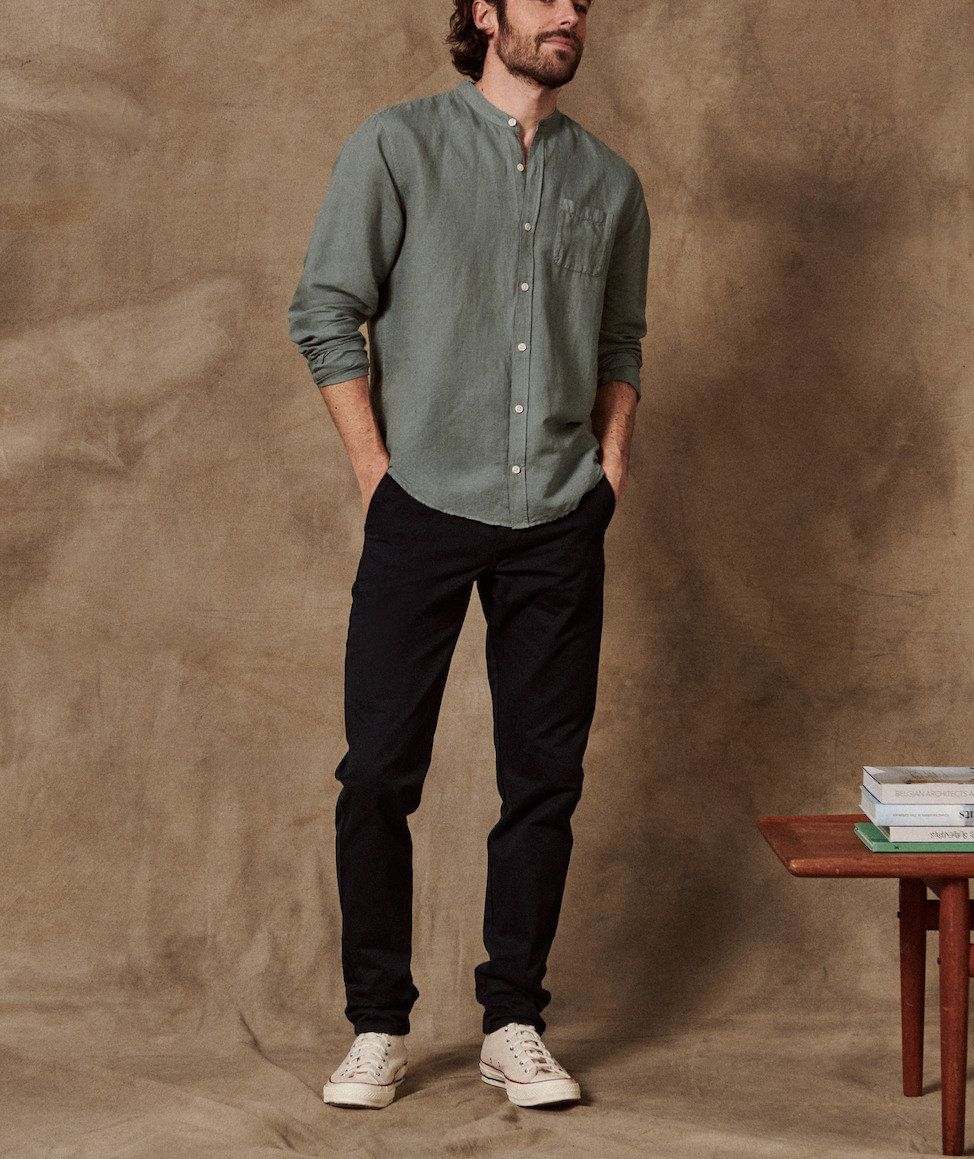 Chemise en lin Willis Menthe
