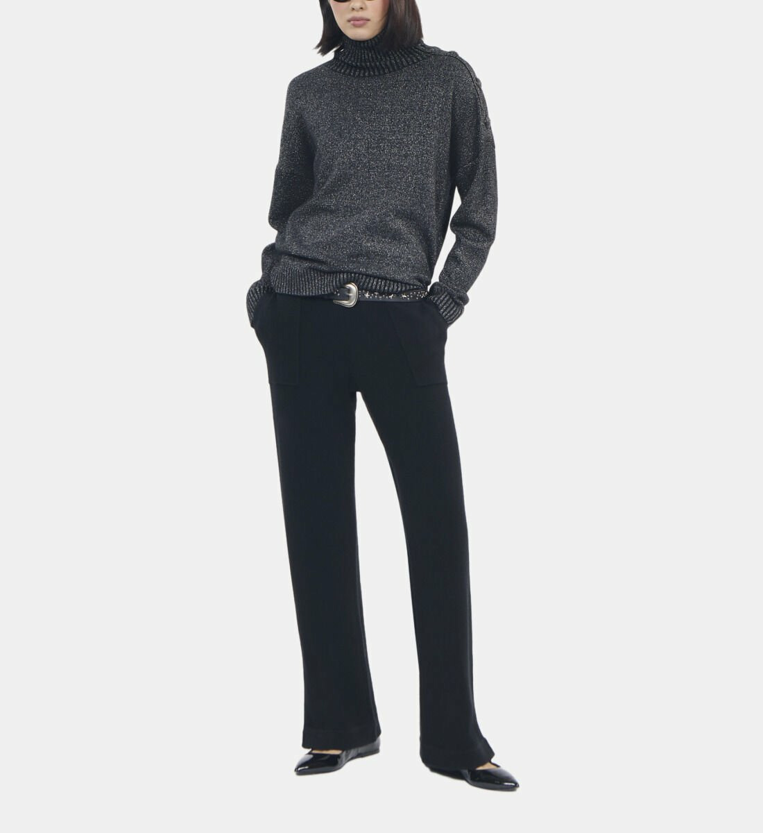 Pull En Laine Et Cachemire Noir Femme