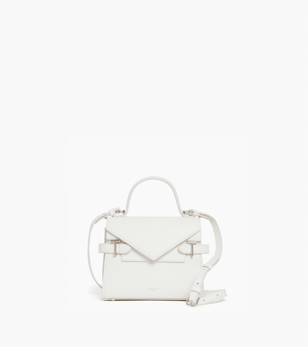 Petit sac à main double rabat Emilie en cuir signature T