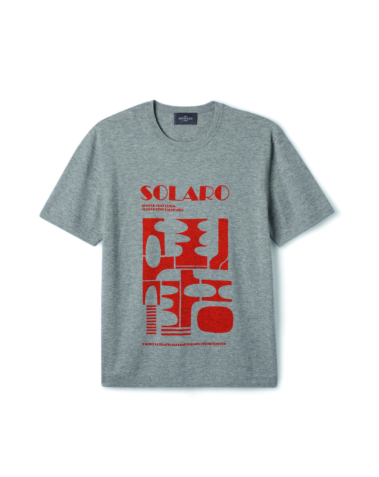 T-shirt imprimé géométrique - Homme - GRIS ARGENTE/SOLARO