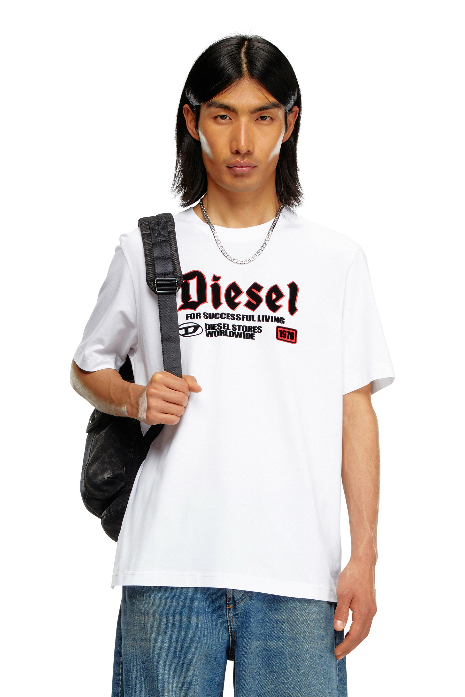 T-shirt avec imprimé Diesel floqué