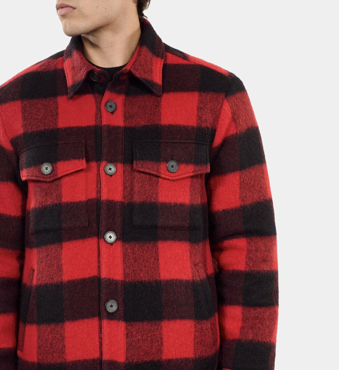 Blouson Style Surchemise À Carreaux Homme