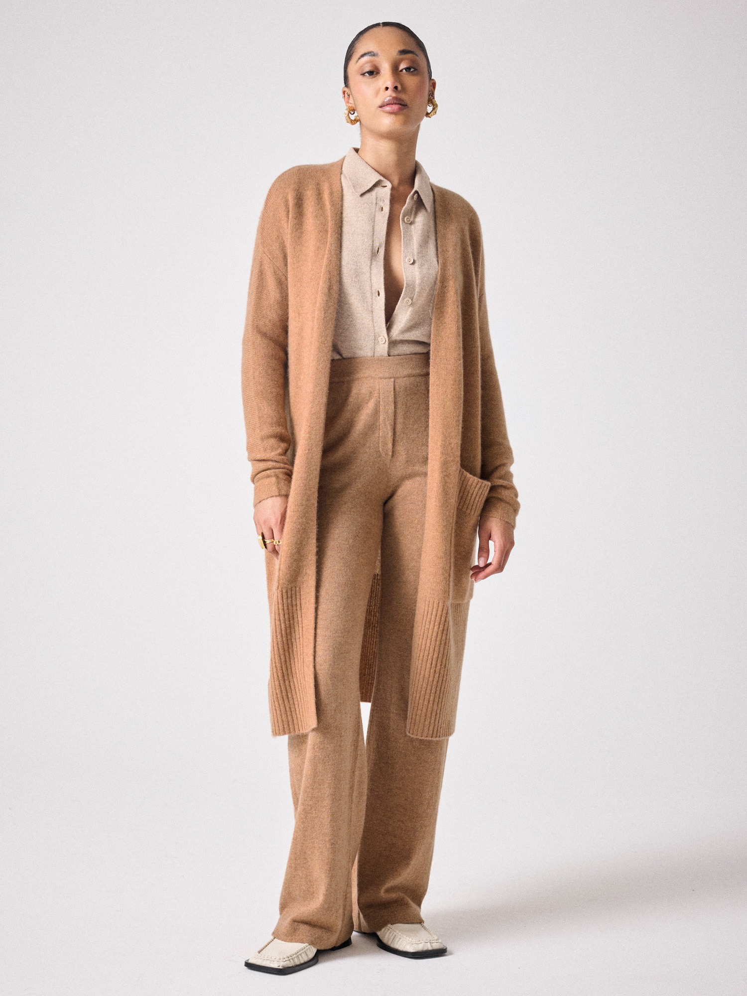 Cardigan cachemire Betti CAMEL_CHINE