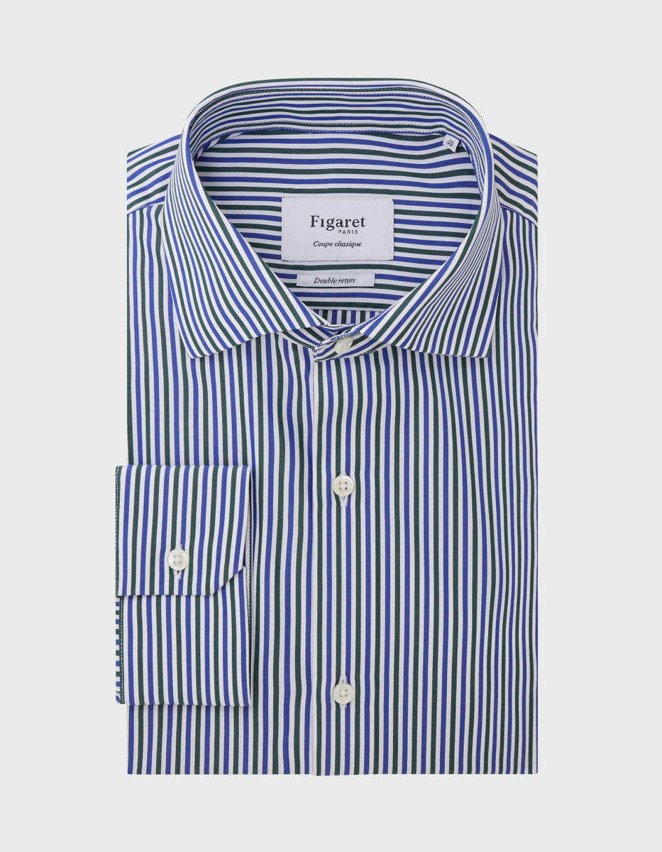 Chemise Classique rayée bleue