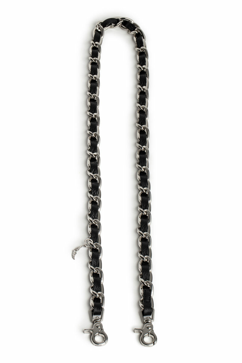 Bandoulière Chaîne Et Cuir