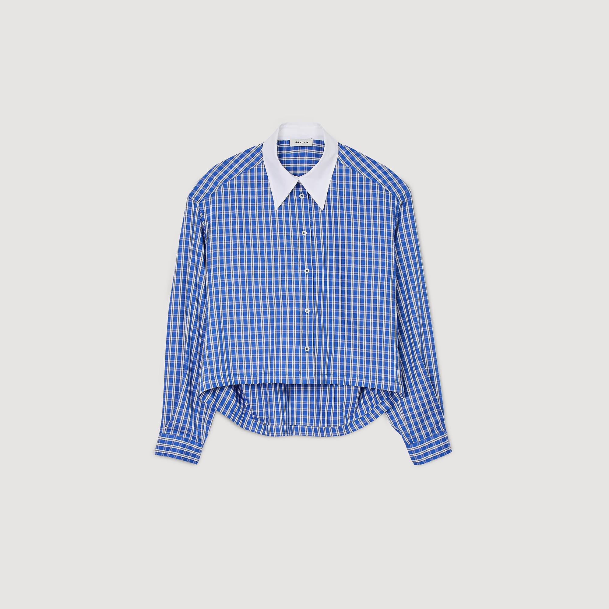 Chemise courte à carreaux