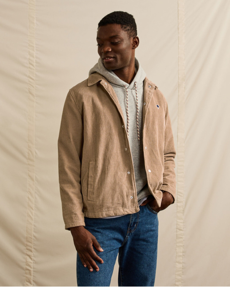 Veste en velours beige