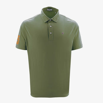 Polo manches courtes en coton avec broderie 15 vert army