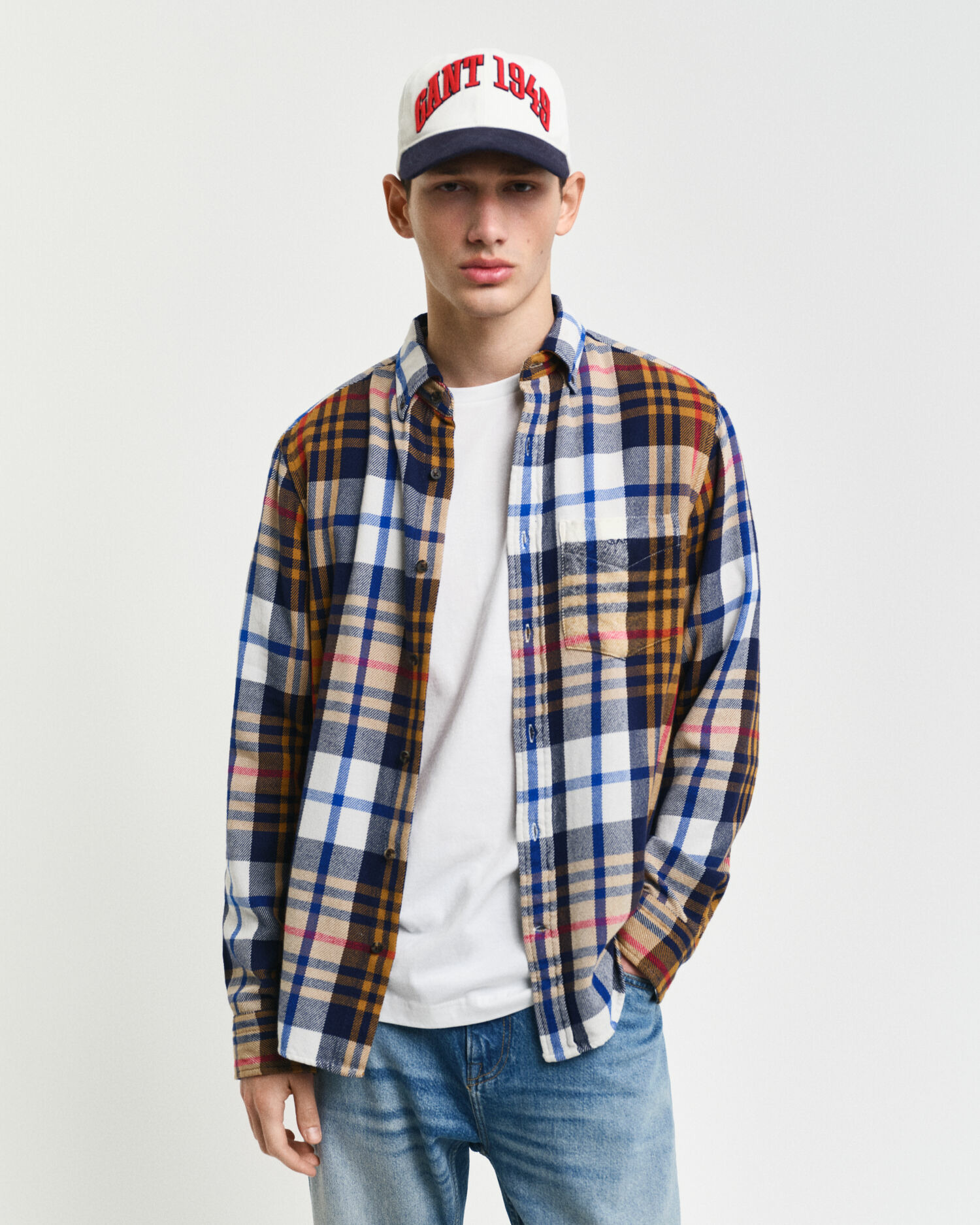 Regular Fit Checked Twill Shirt