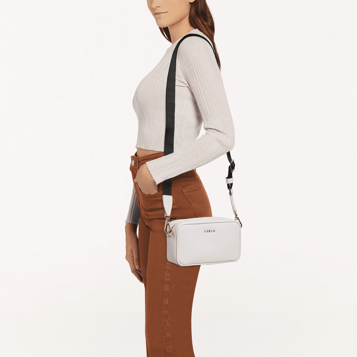 CLASSIC XL CROSSBODY POUCH 1 ZIP - VITELLO ANDROMEDA+NASTRO LOGATO TRI