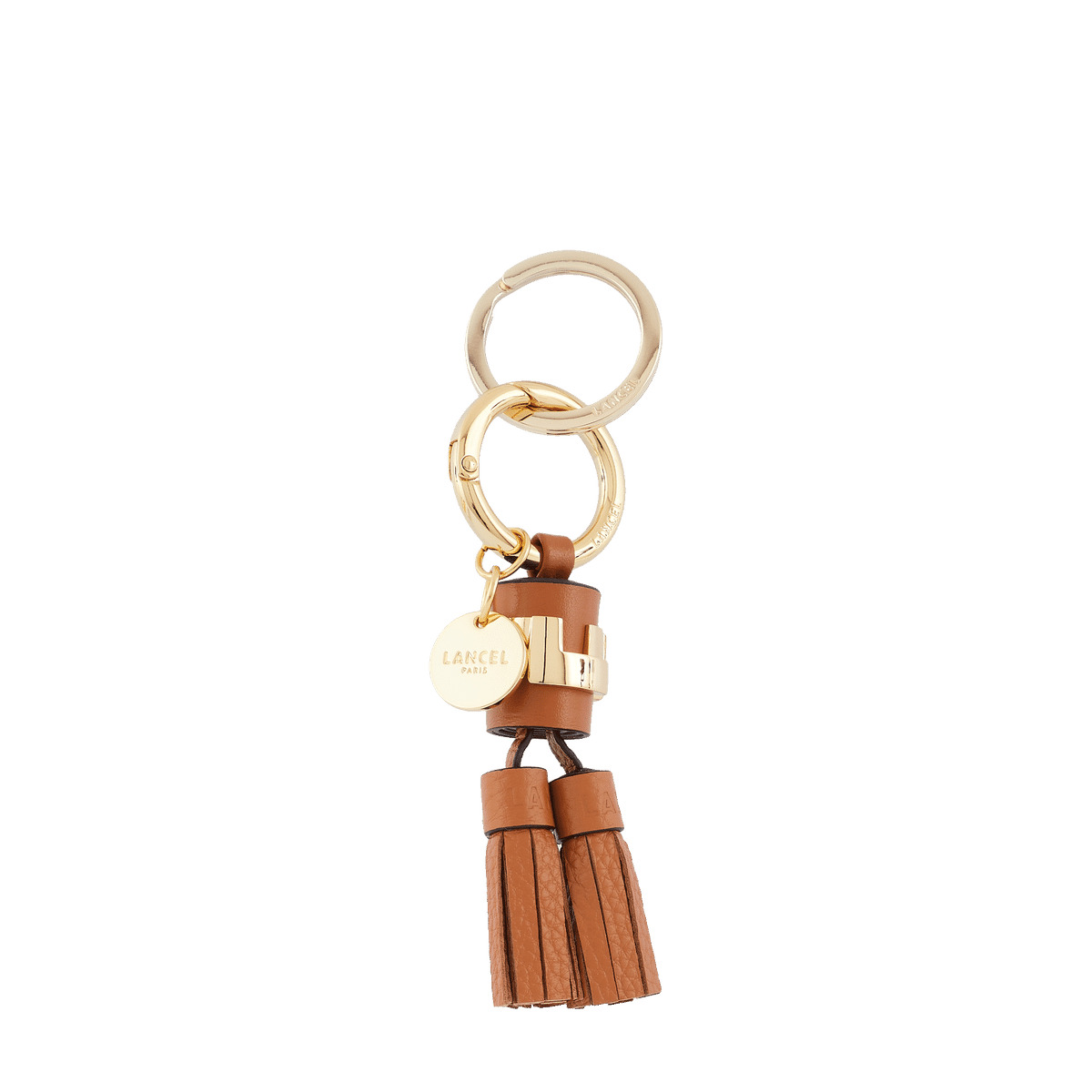 Pompon Neo Carré L - Porte-clés pompon duo - Camel