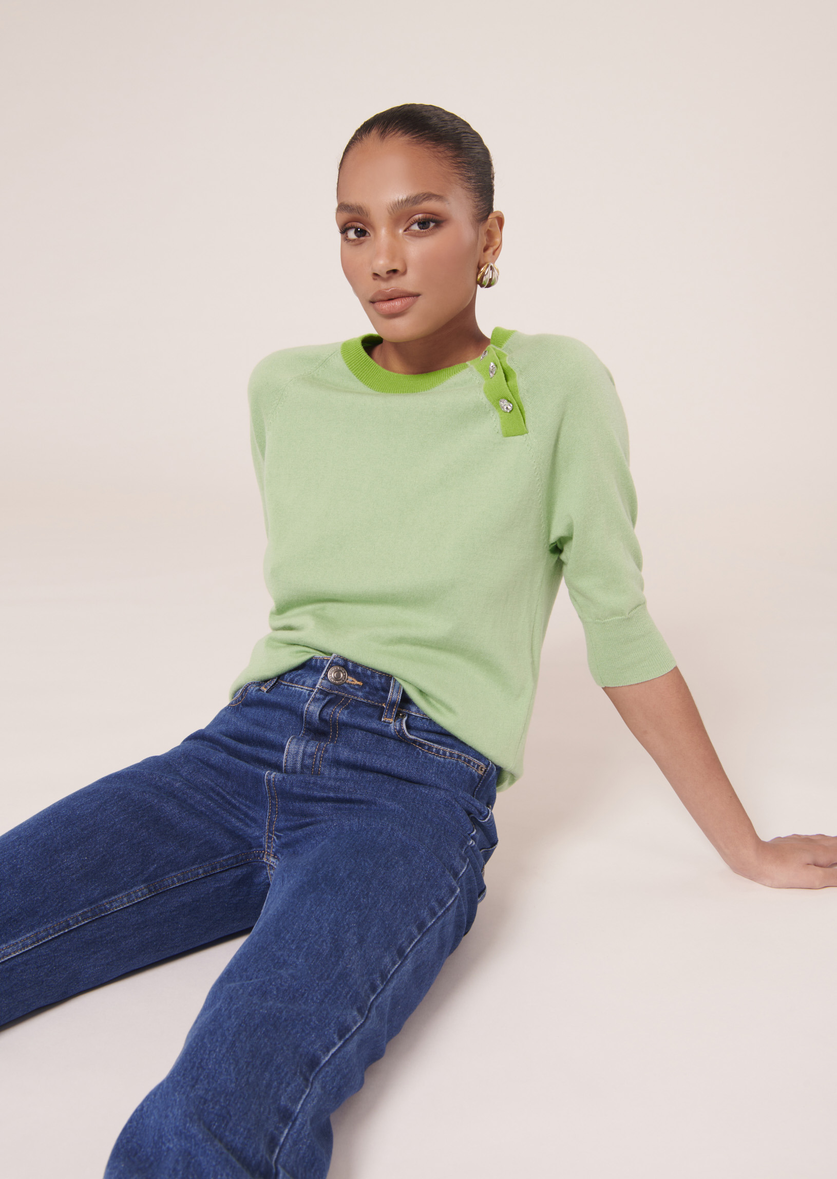 Pull Pastelle-Jade en Laine