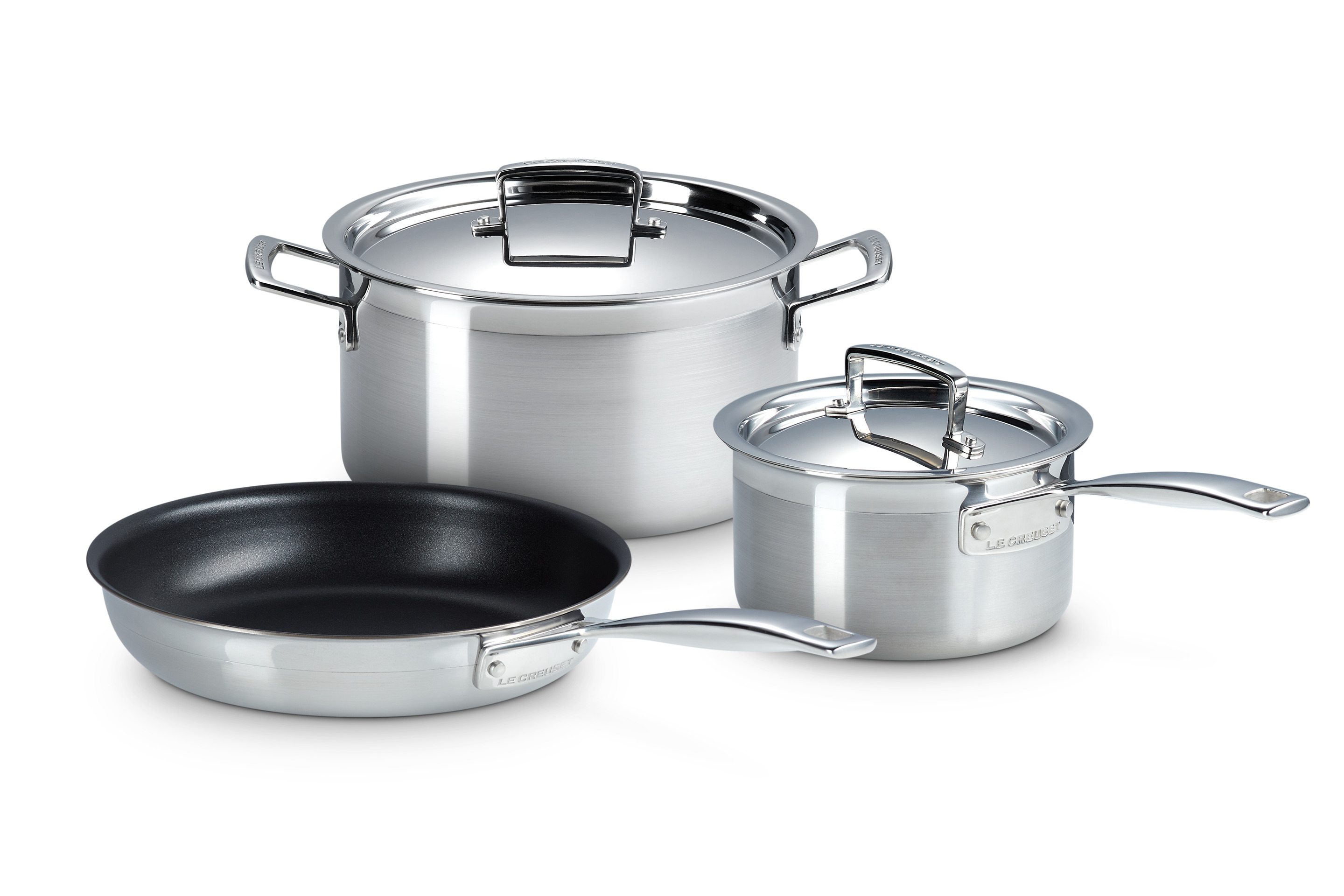 Set de 3 pièces en inox 3-Ply