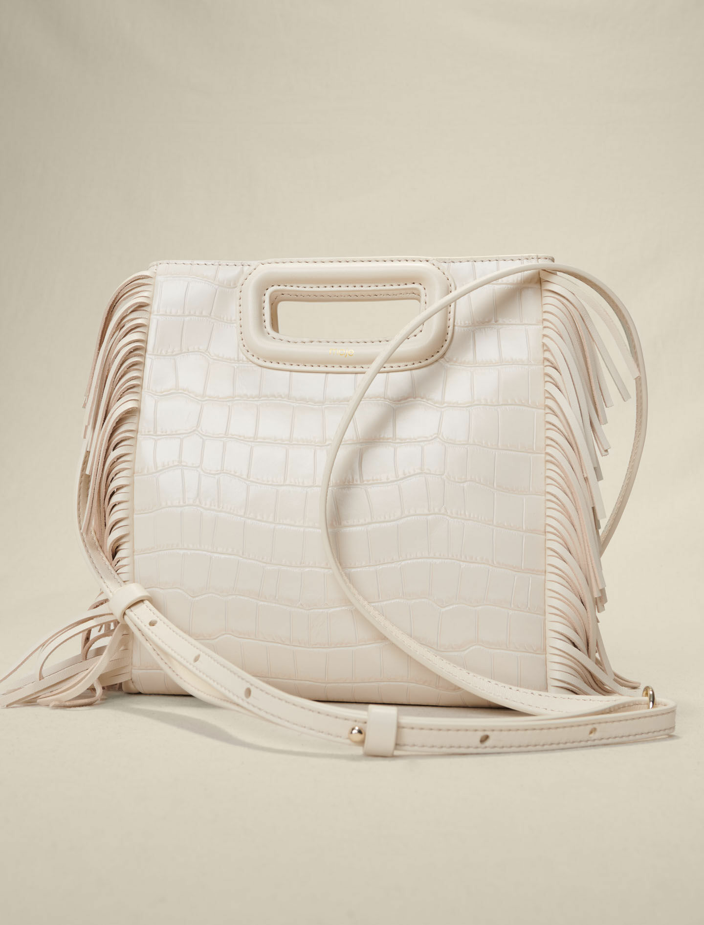 Sac M en cuir croco