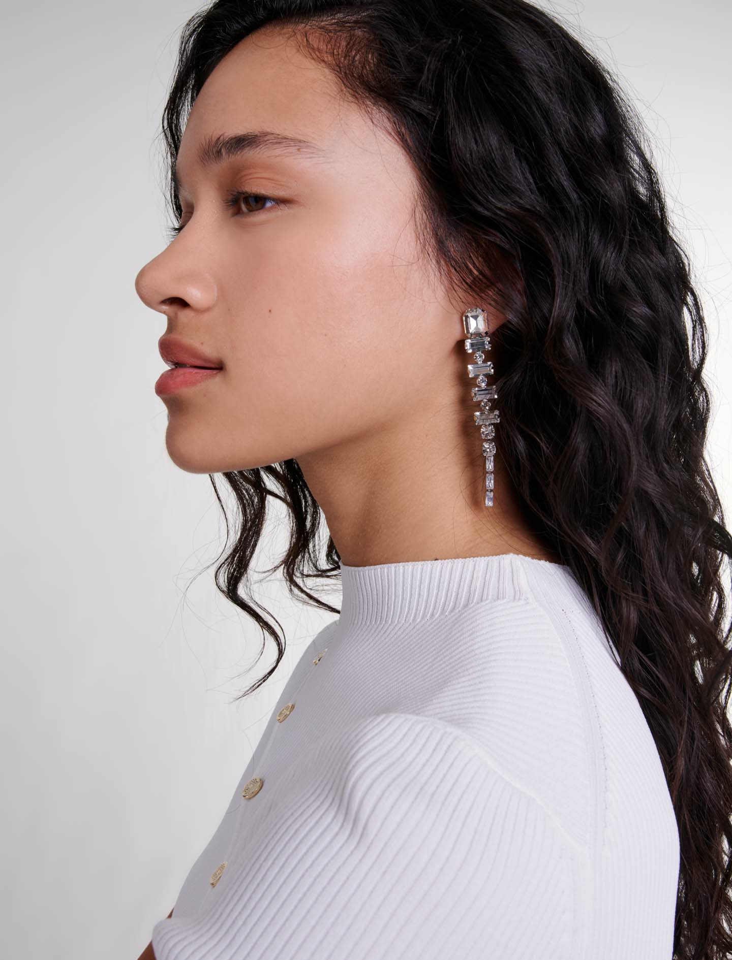 Boucles d'oreilles strass cascade