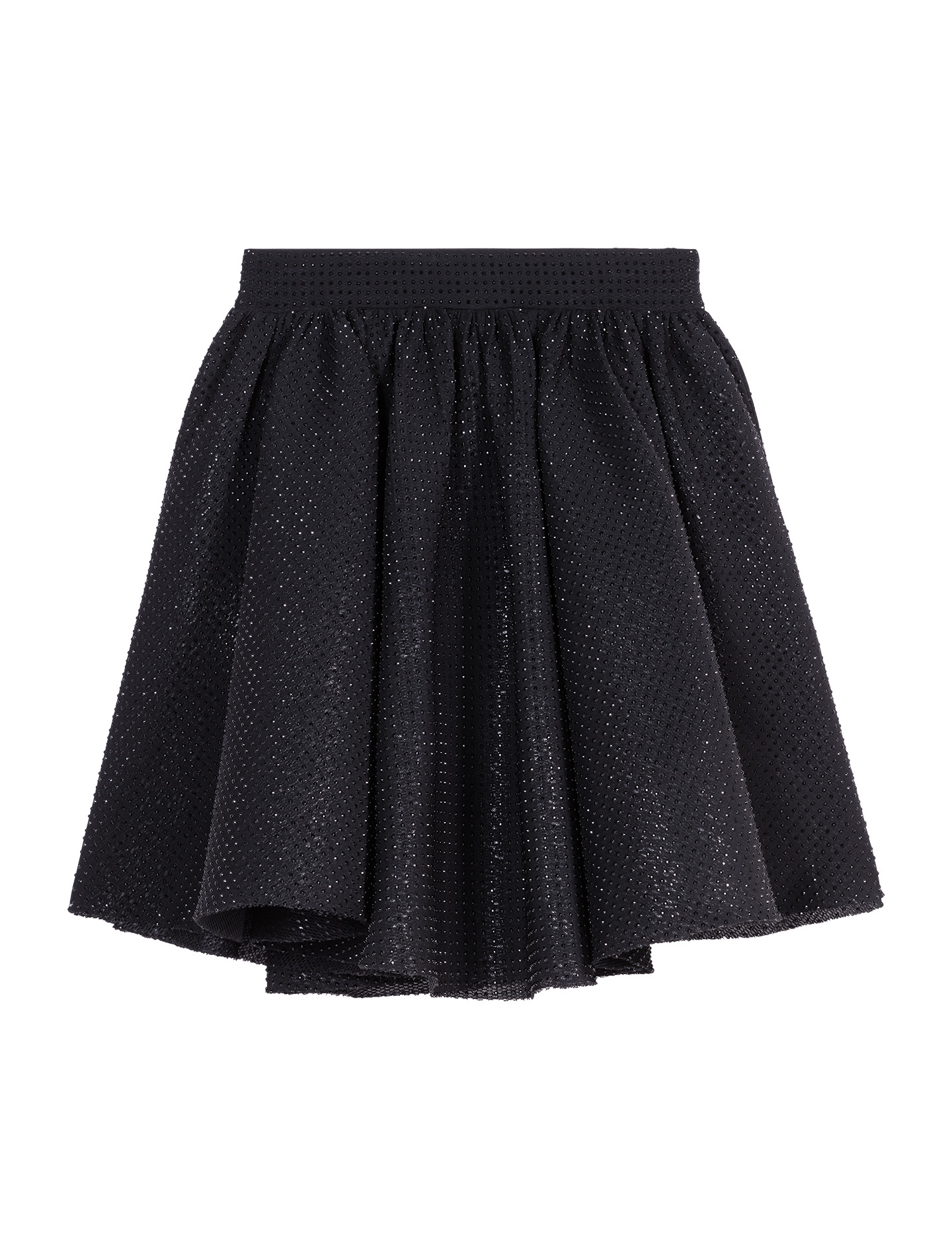 Jupe courte volumineuse à strass