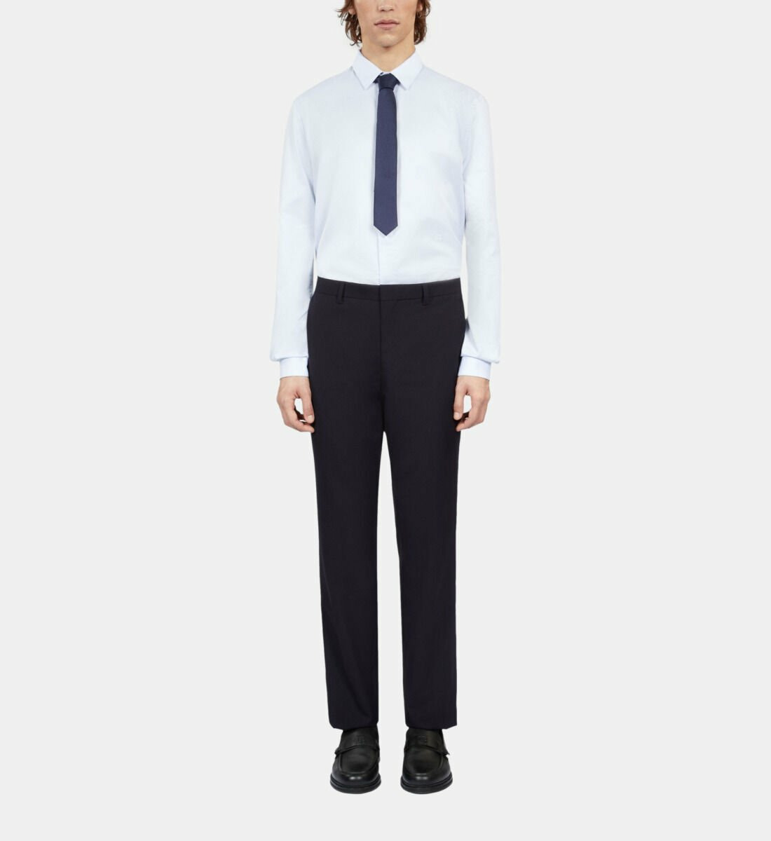 Pantalon De Costume Bleu Marine En Laine Homme