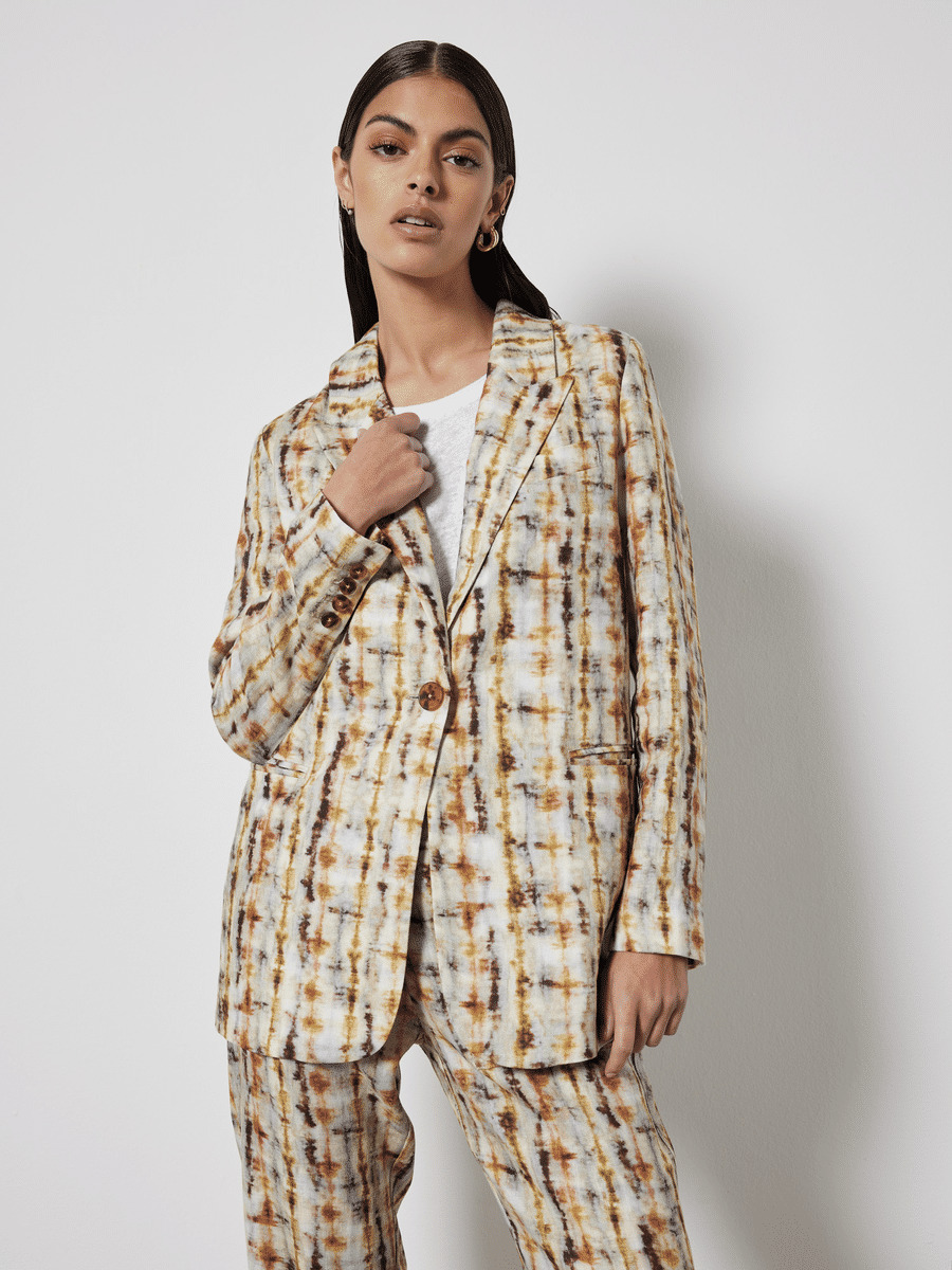 Veste blazer lin imprimé tie & dye Jasna STEPPE