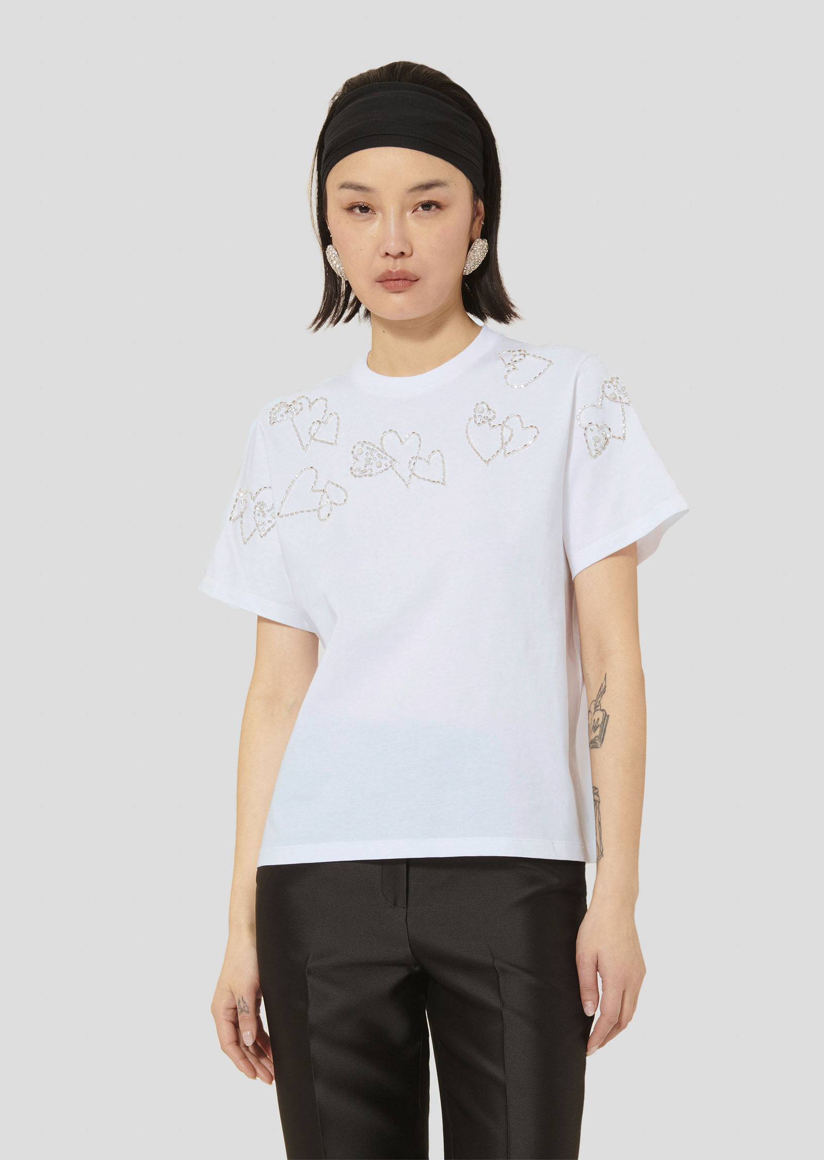 T-Shirt Taramour-Blanc en Coton