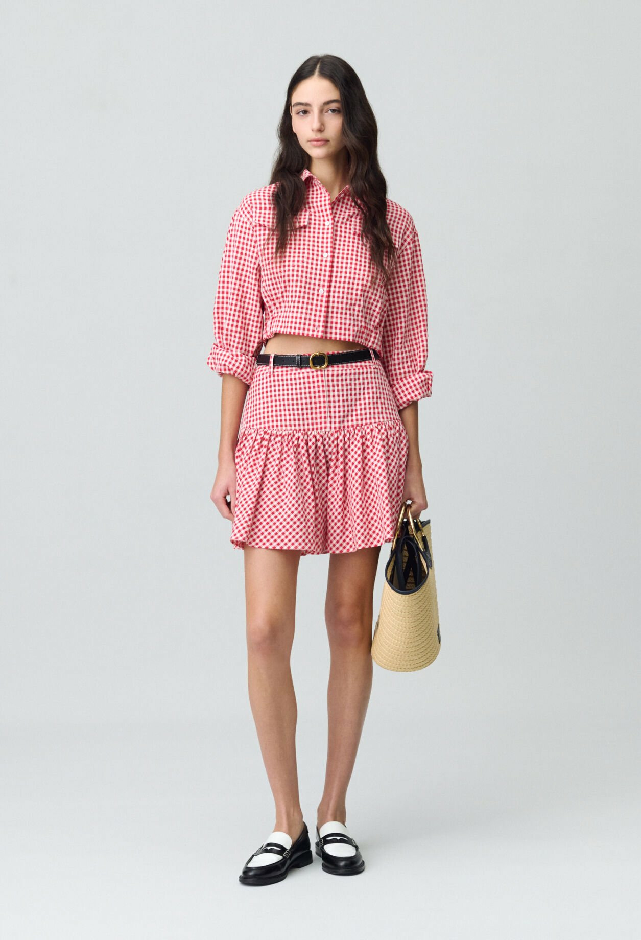 Jupe courte carreaux vichy