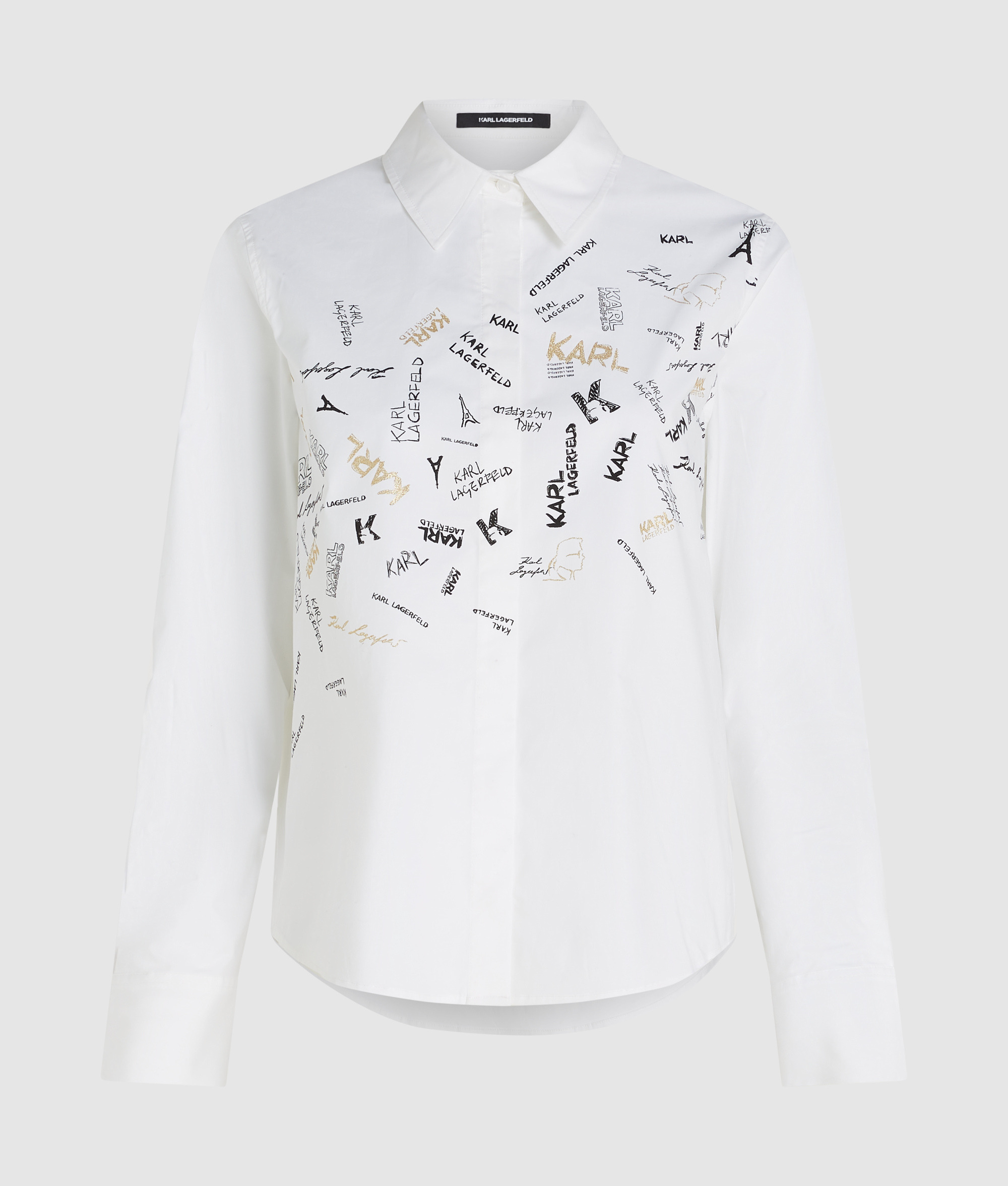 PARIS PRINT POPLIN BLOUSE