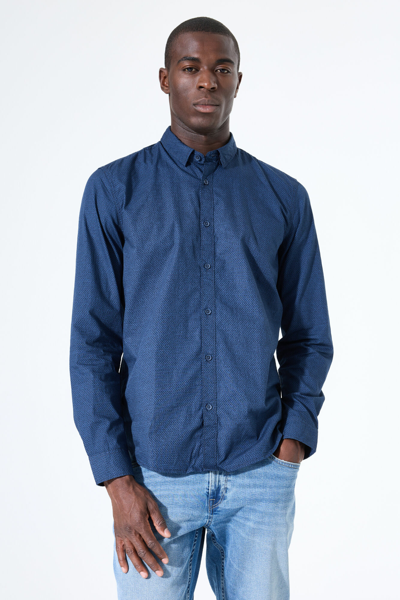 Men Shirt Blue