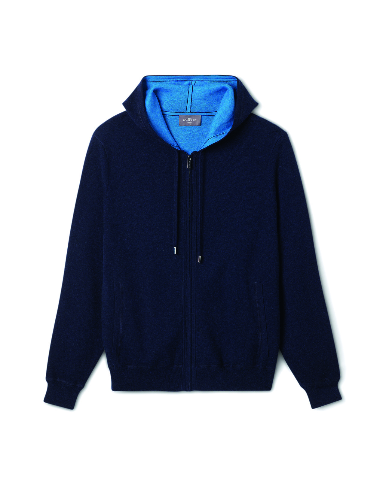 Hoodie zippé double face - Homme - MARINE/BLEU BRUNNERA