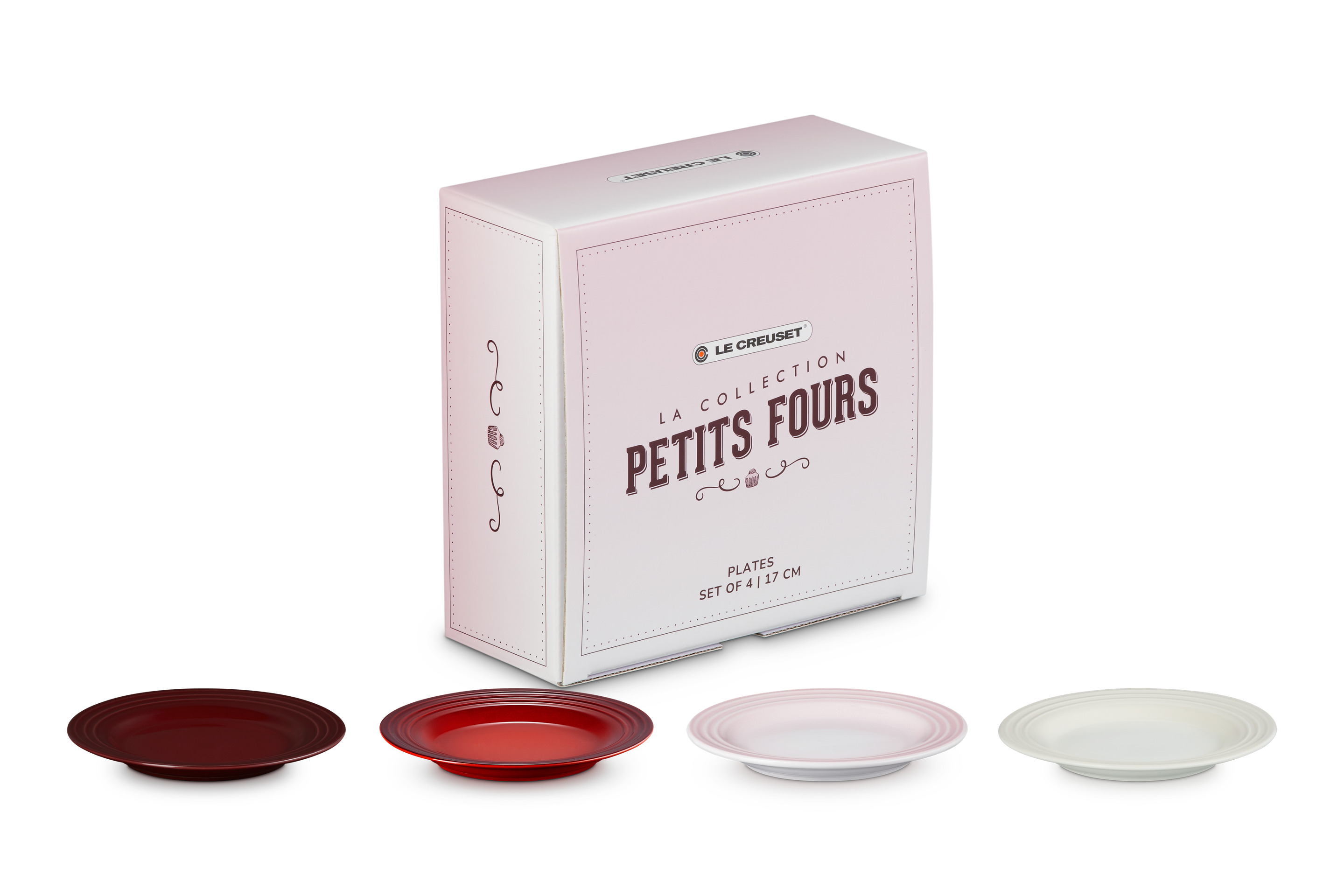 Set de 4 Assiettes à dessert 17cm en céramique Collection Petits Fours