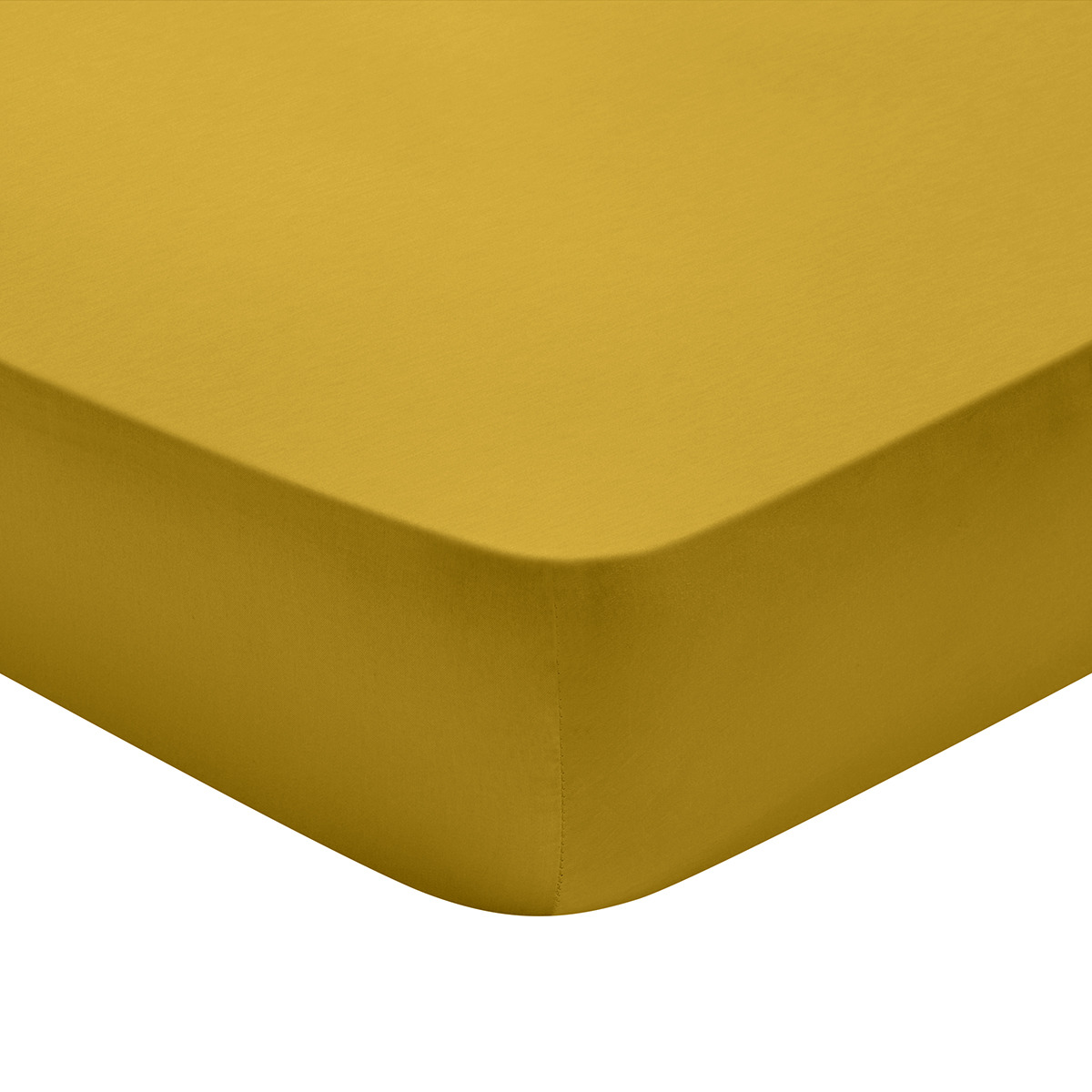 Drap housse Partition Satin de coton Coloris Curry