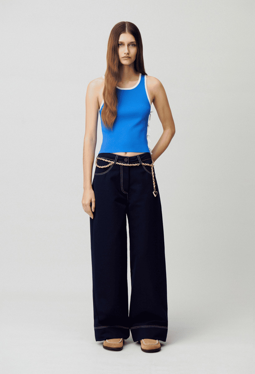 Débardeur fine maille noeuds