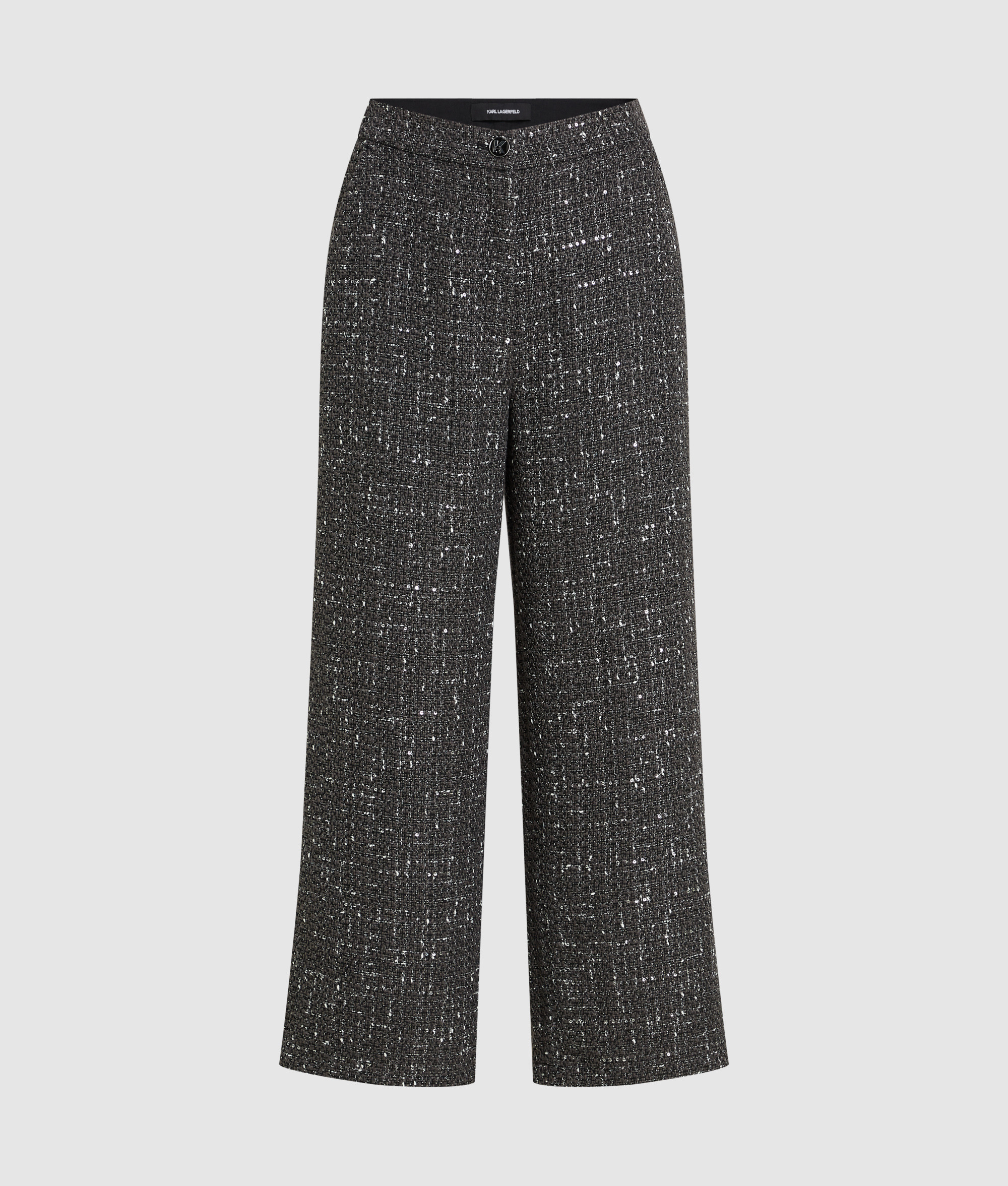 BOUCLE WIDE LEG PANTS
