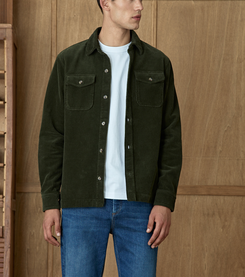 Surchemise en velours Parker Ever Green