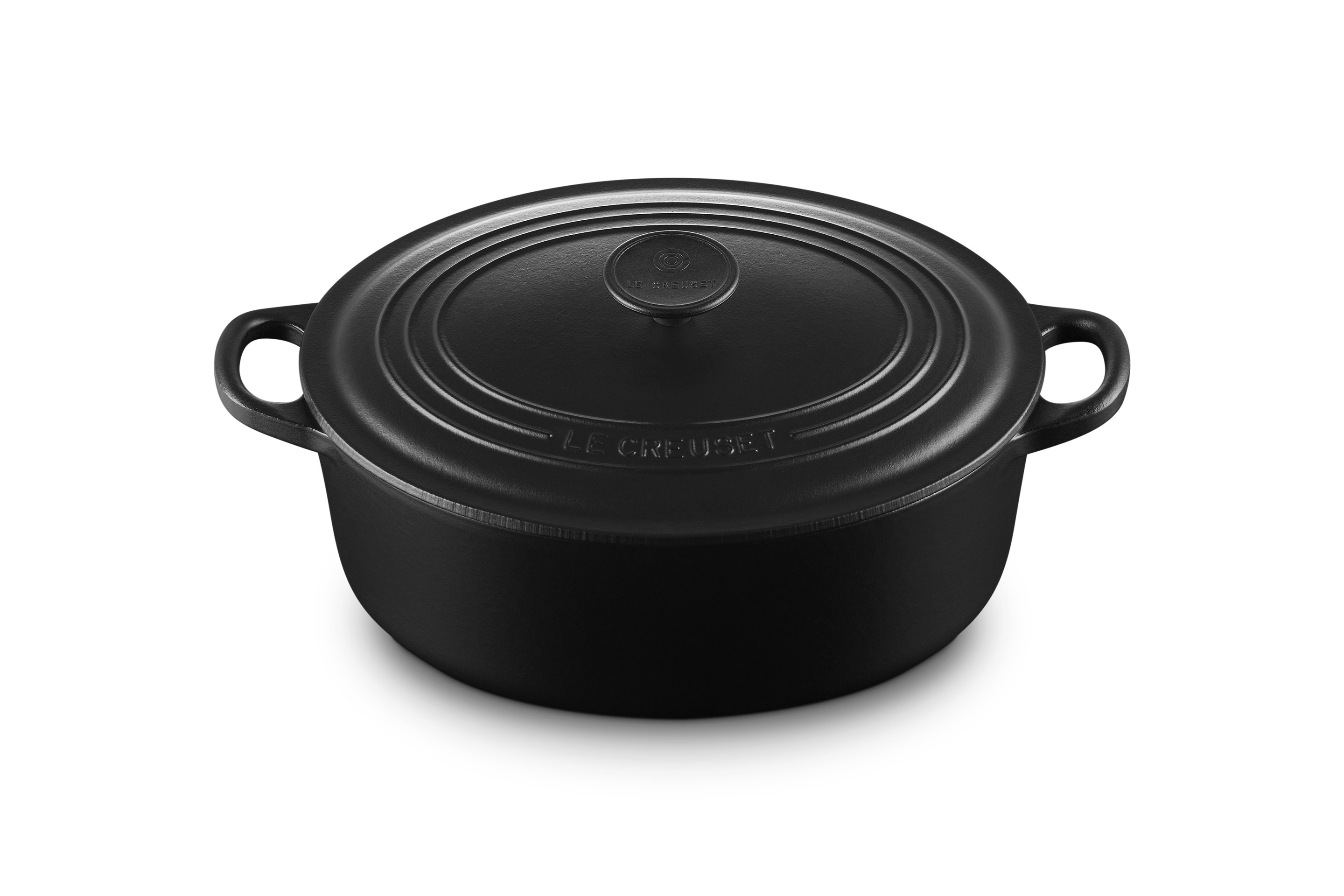 Cocotte ovale 29cm en fonte émaillée noire*