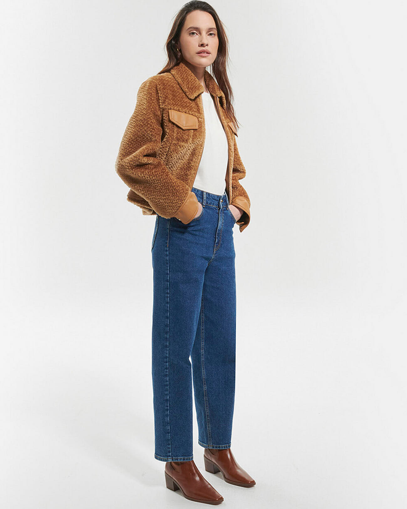 Veste Bosnie Châtaigne en Polyester