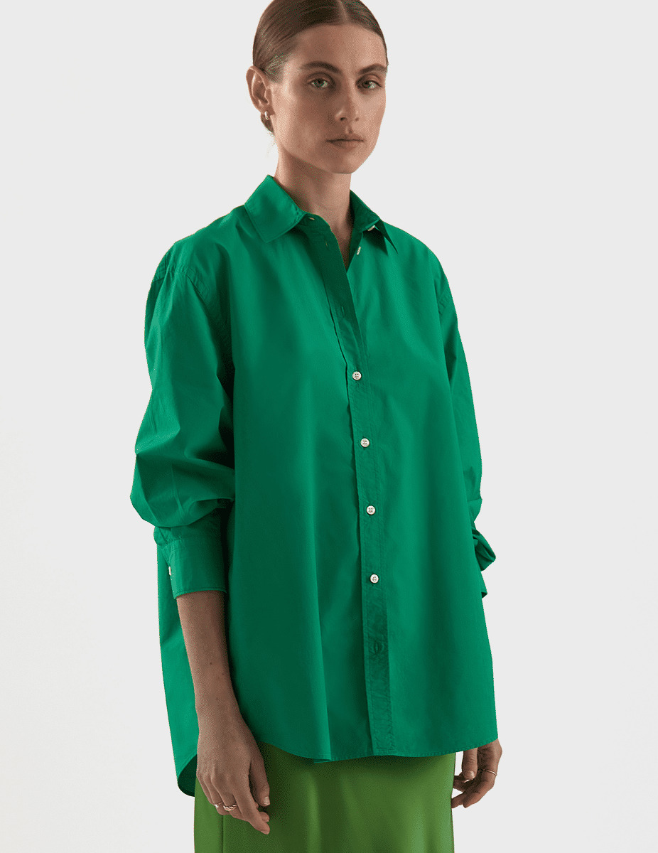 Chemise oversize Delina verte