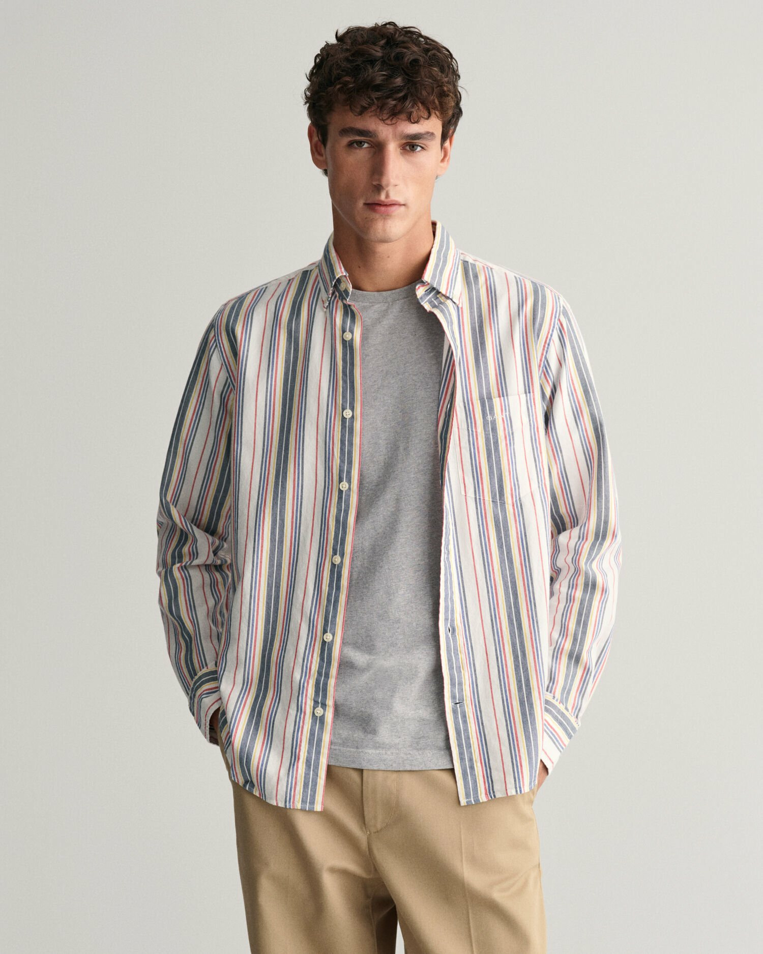 Chemise regular fit en coton Oxford à rayures Archive