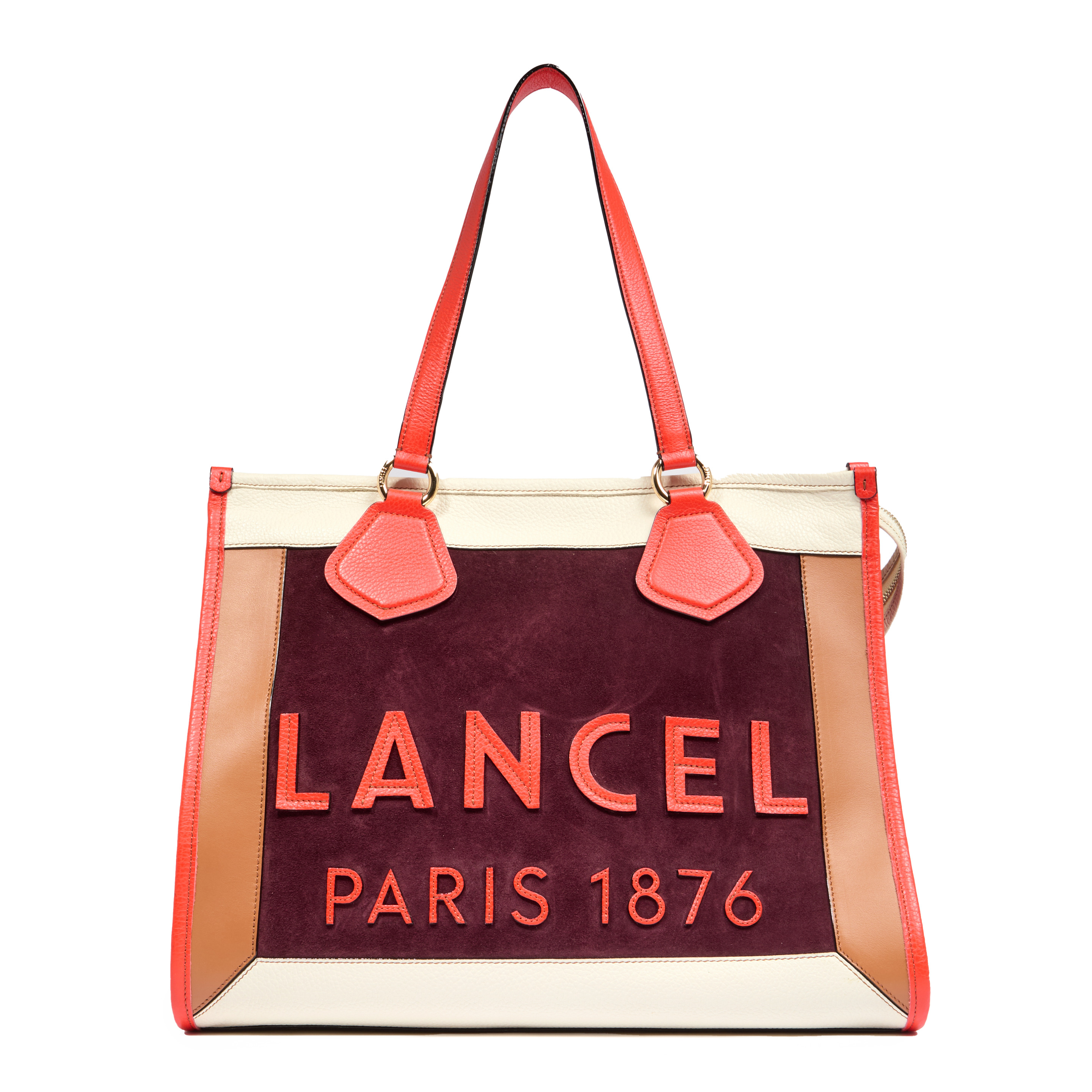 LANCEL TOTE - SAC CABAS ZIPPE L - Multico Cassis