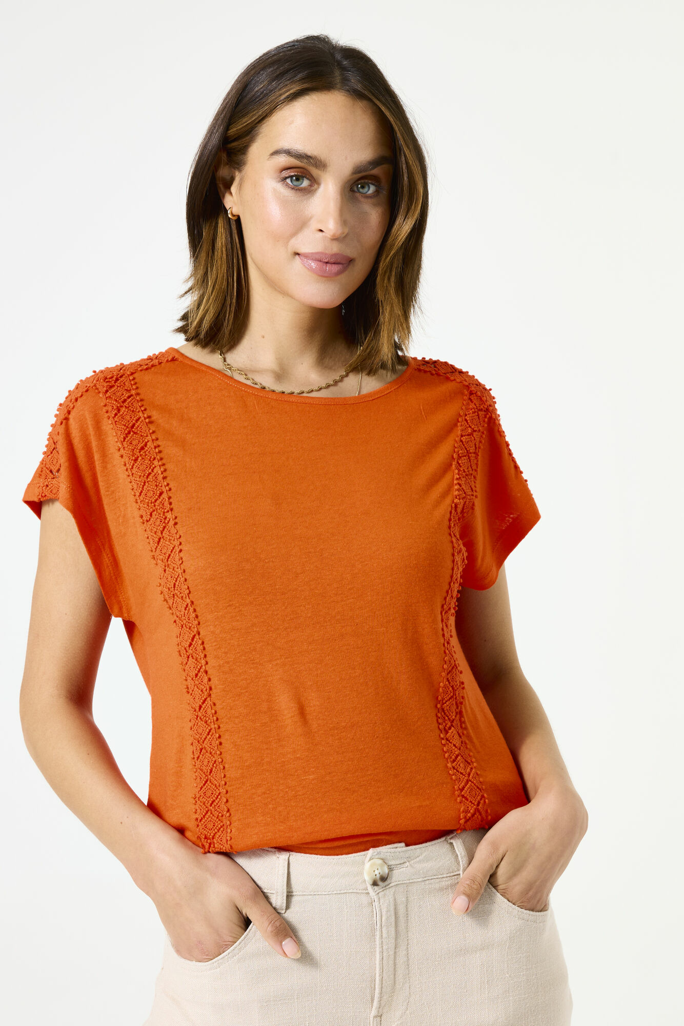 Women T-shirt Orange