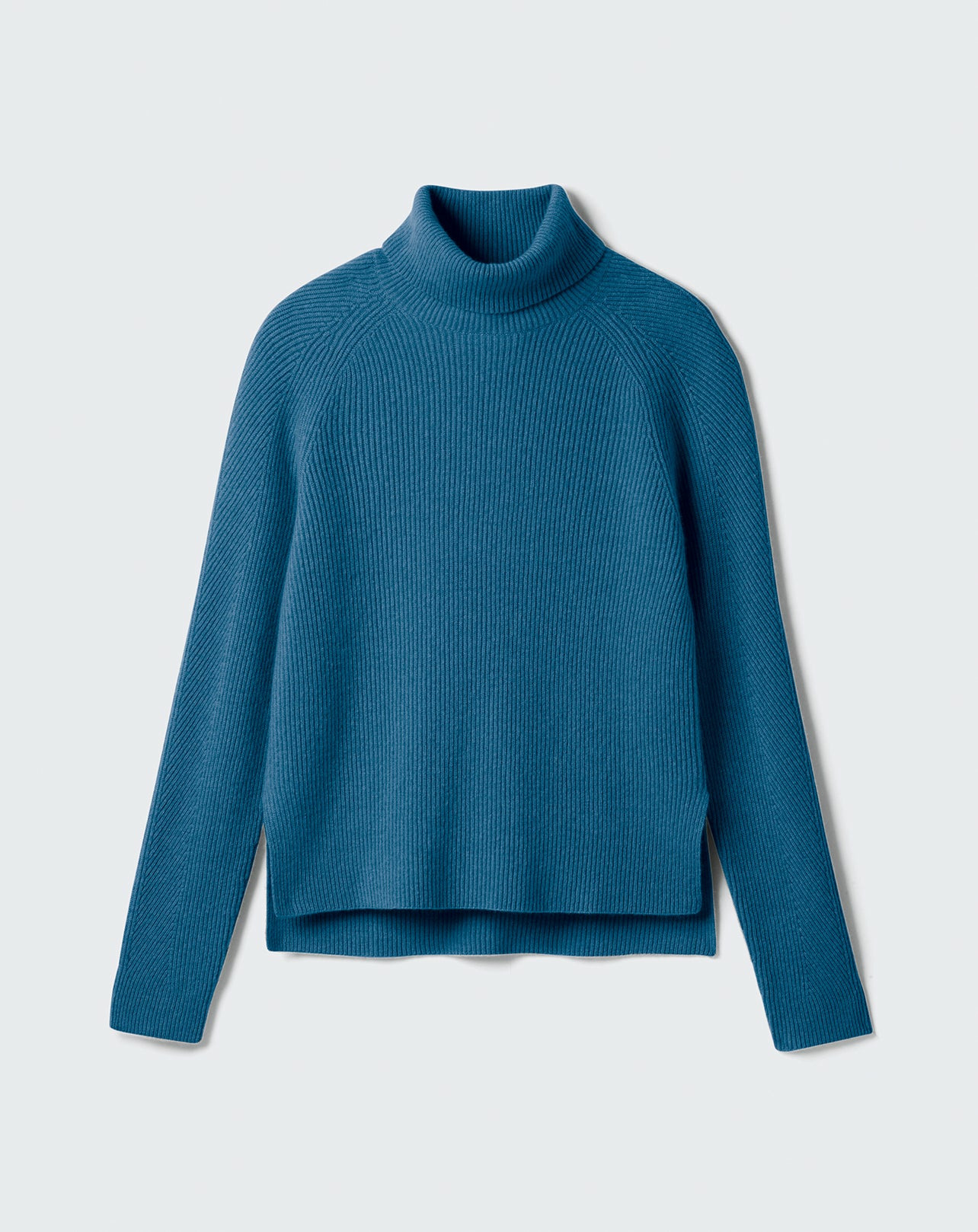Pull col roulé manches marteau - Femme - BLEU CANOE