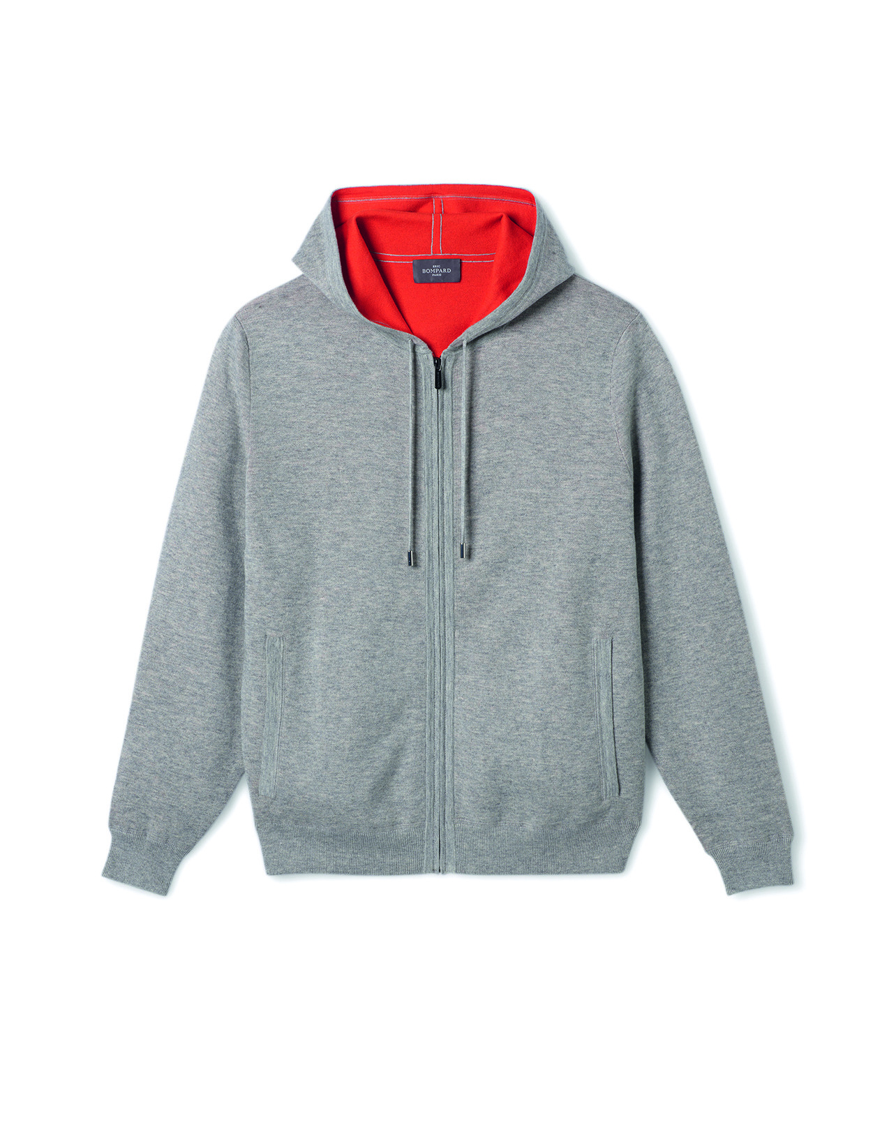 Hoodie zippé double face - Homme - GRIS ARGENTE/SOLARO