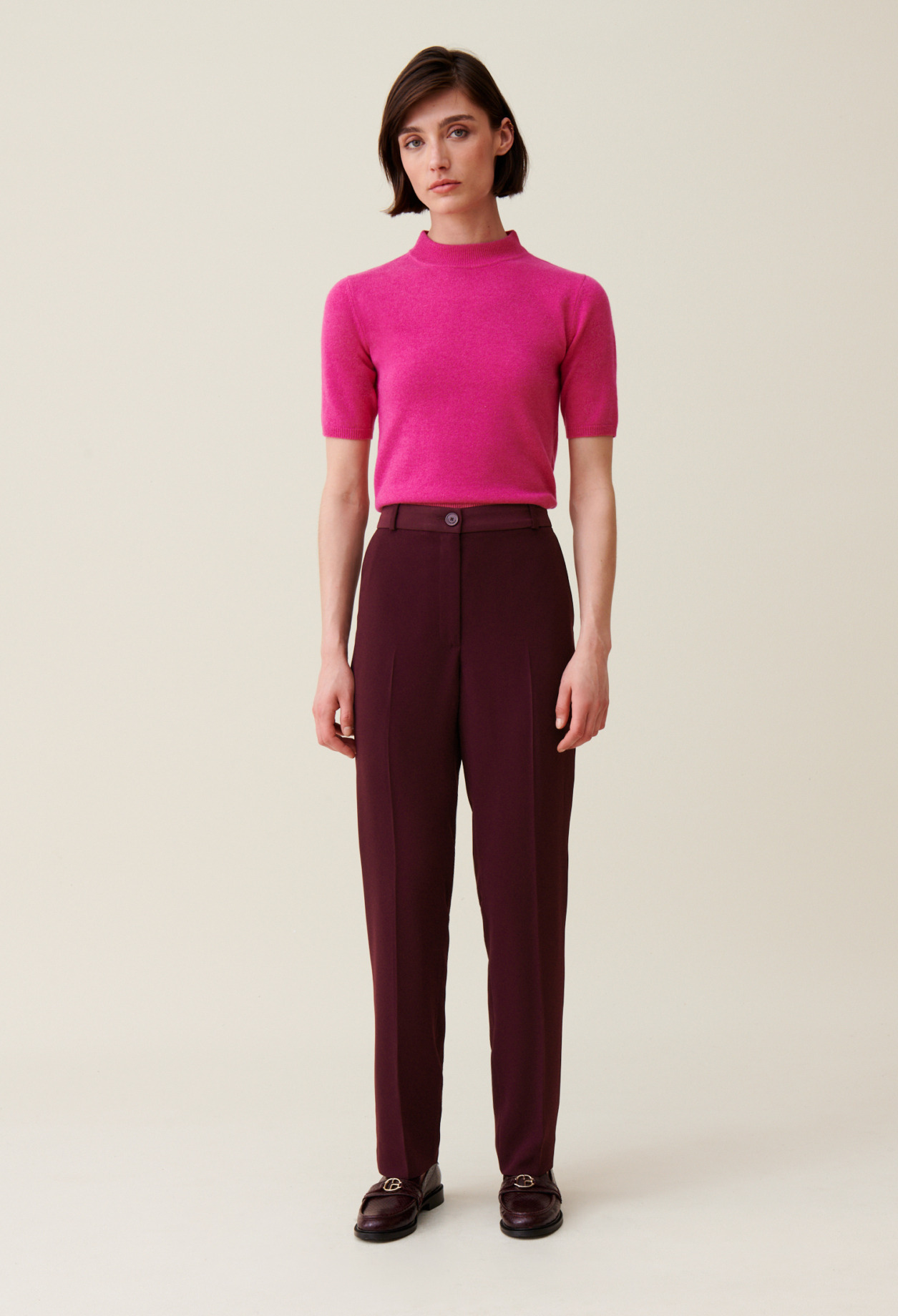 Pantalon tailleur coupe cigarette